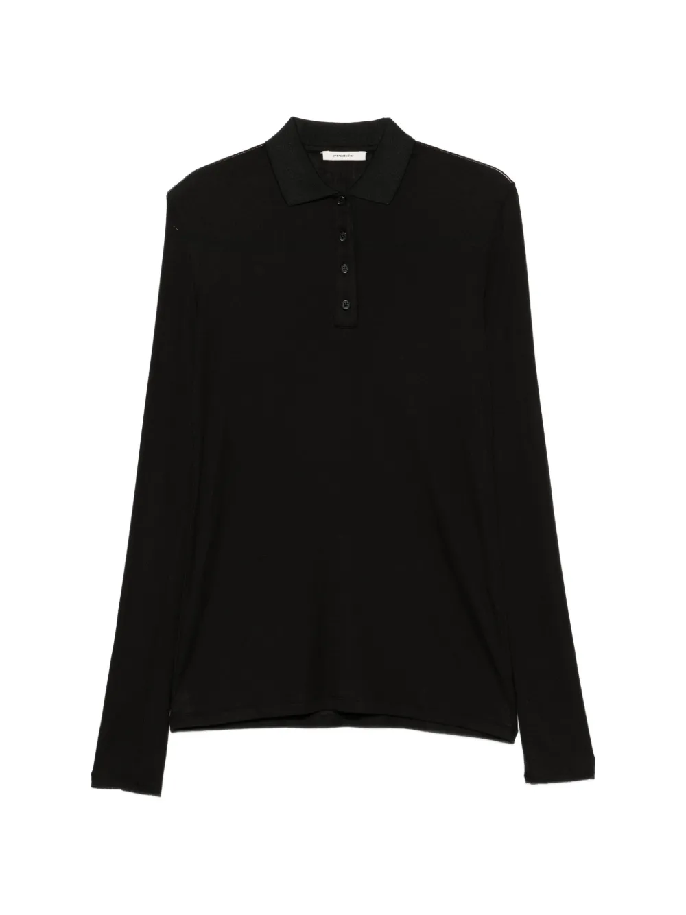 ENTIRE STUDIOS long-sleeve polo shirt - Nero