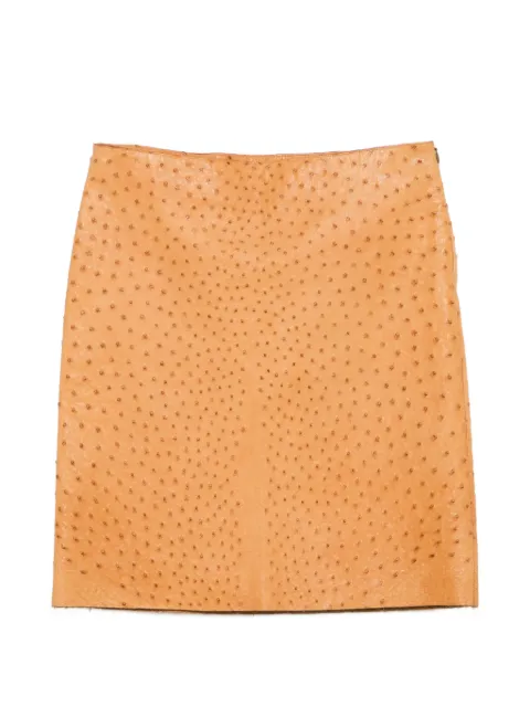 Prada Pre-Owned 2000s ostrich leather mini skirt