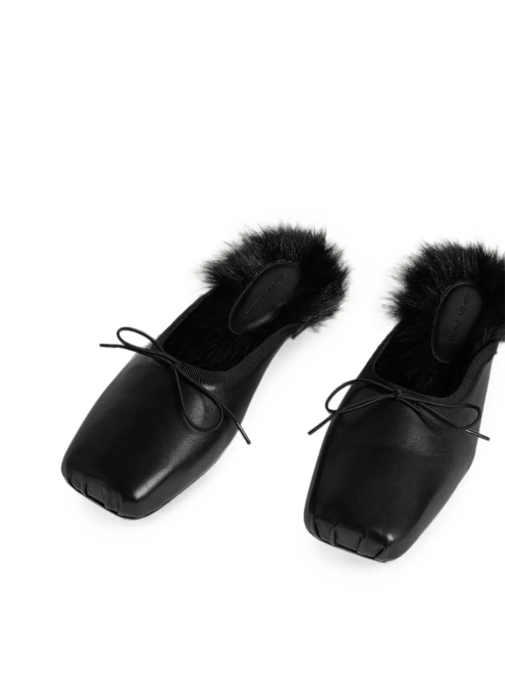 Simone Rocha bow-detail leather mules Zwart