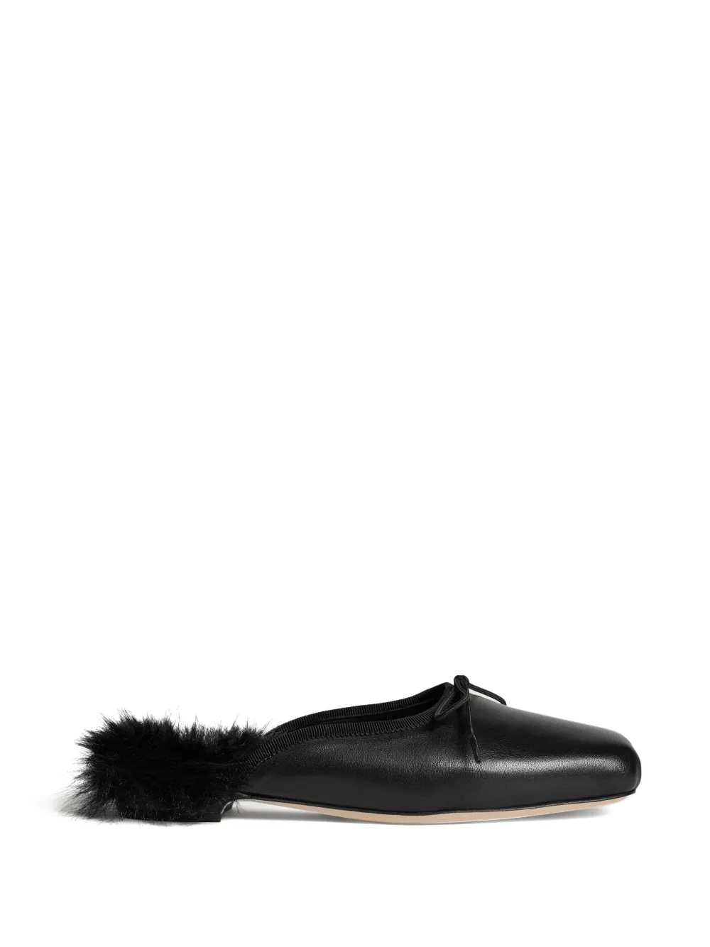 Simone Rocha bow-detail leather mules Zwart