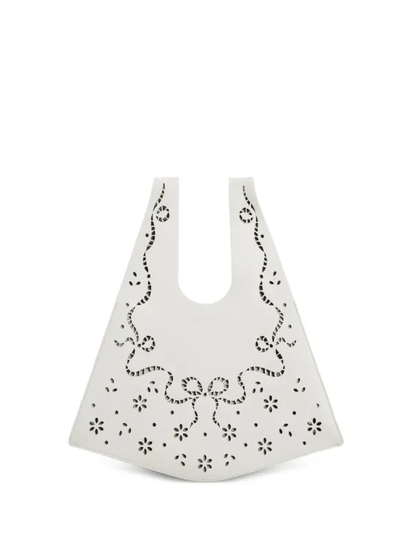 Simone Rocha Mini Lasercut Lace-effect Handbag in White