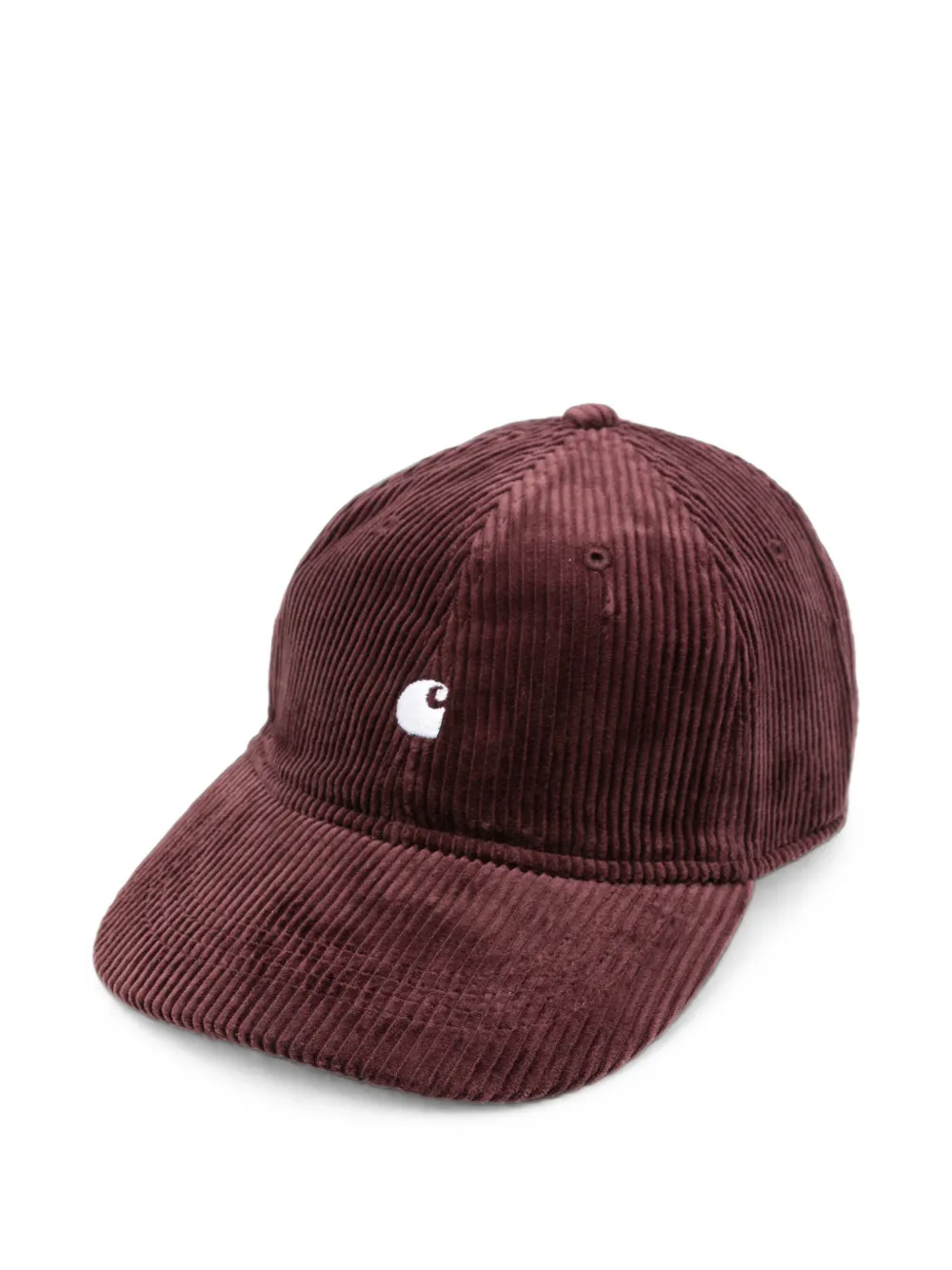 Carhartt WIP logo-embroidered corduroy cap - Marrone