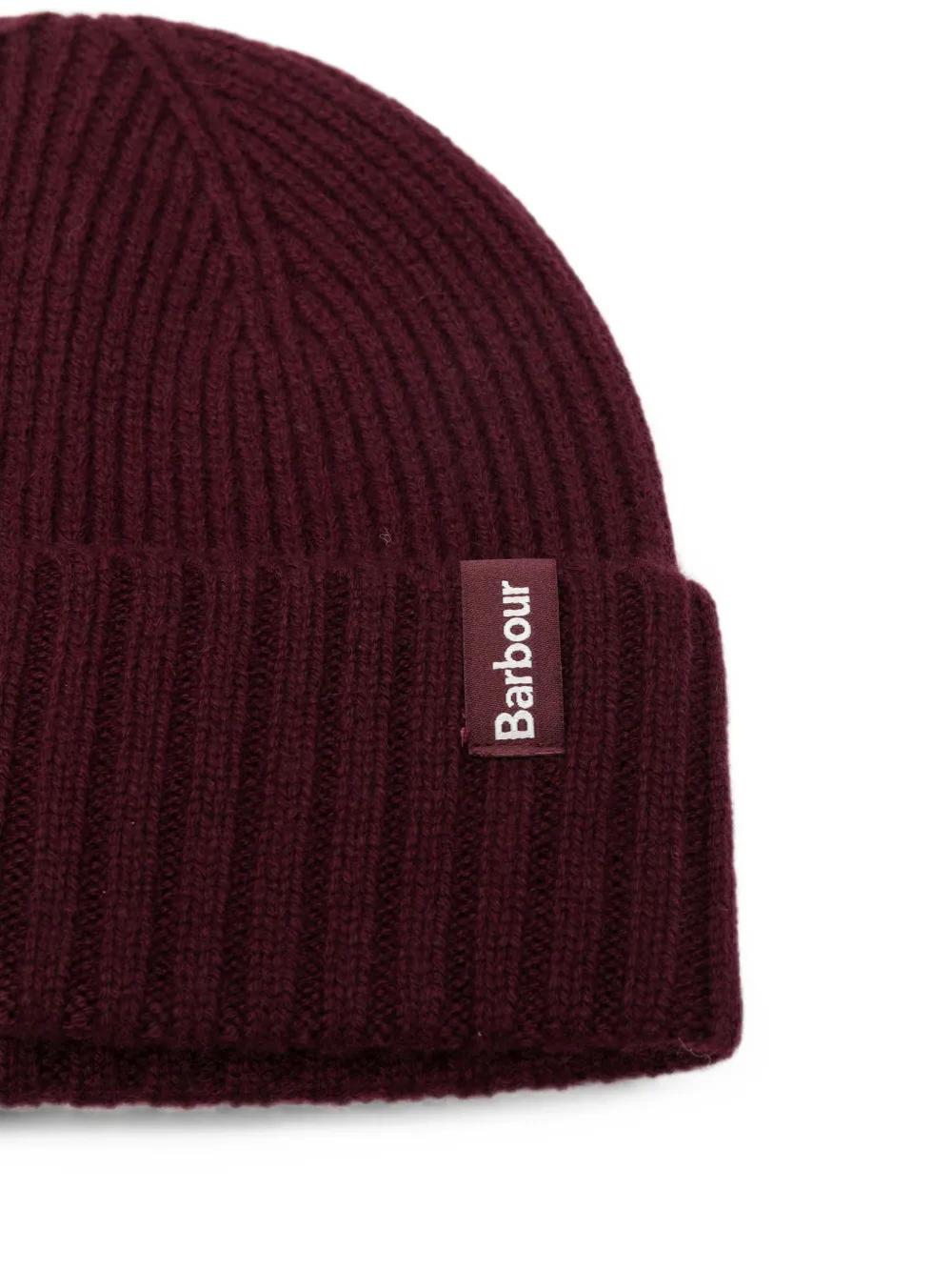 Barbour Ribgebreide muts Rood