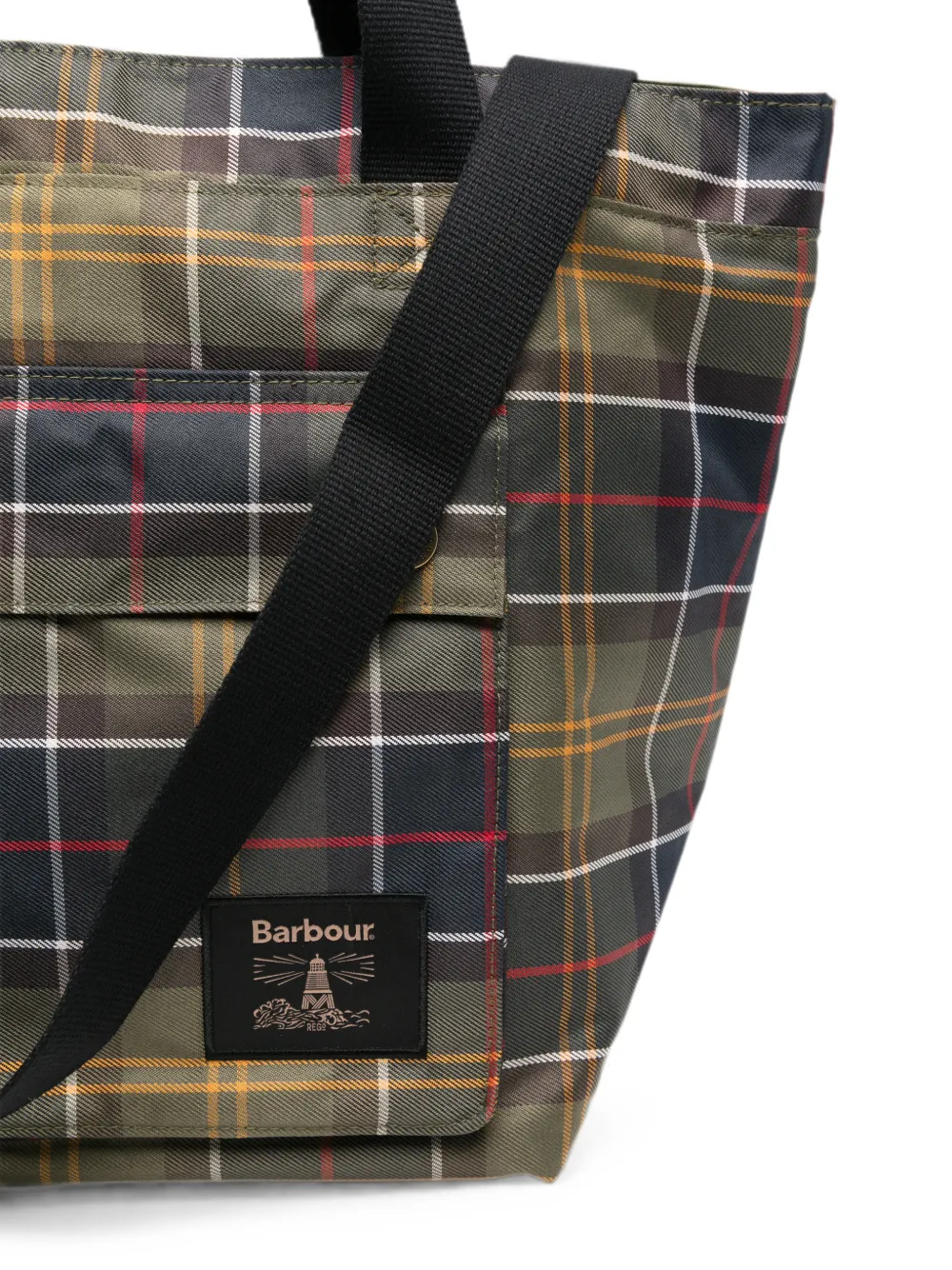 Barbour Torridon Carry All shopper met tartan ruit en zak Groen