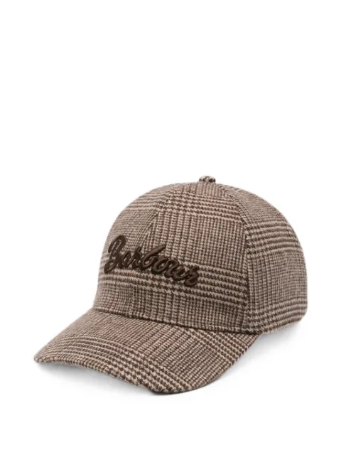 Barbour Prince of Wales check logo-embroidered cap
