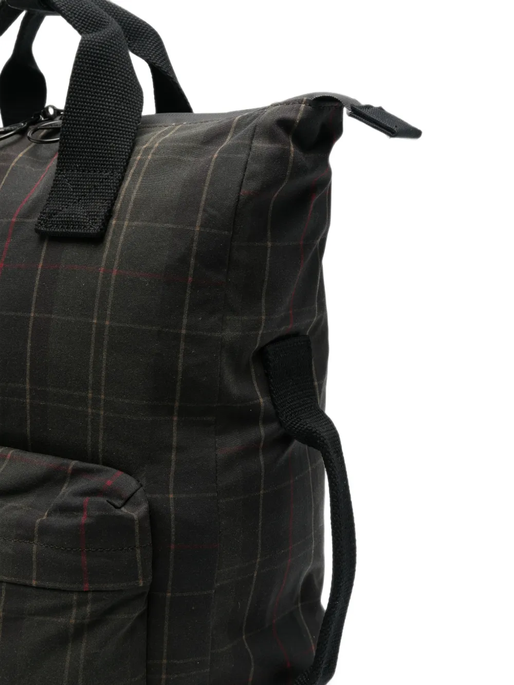 Barbour Field Tartan geruite rugzak van gewaxt katoen Groen