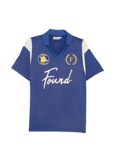 FOUND Premier League logo-print panelled T-shirt