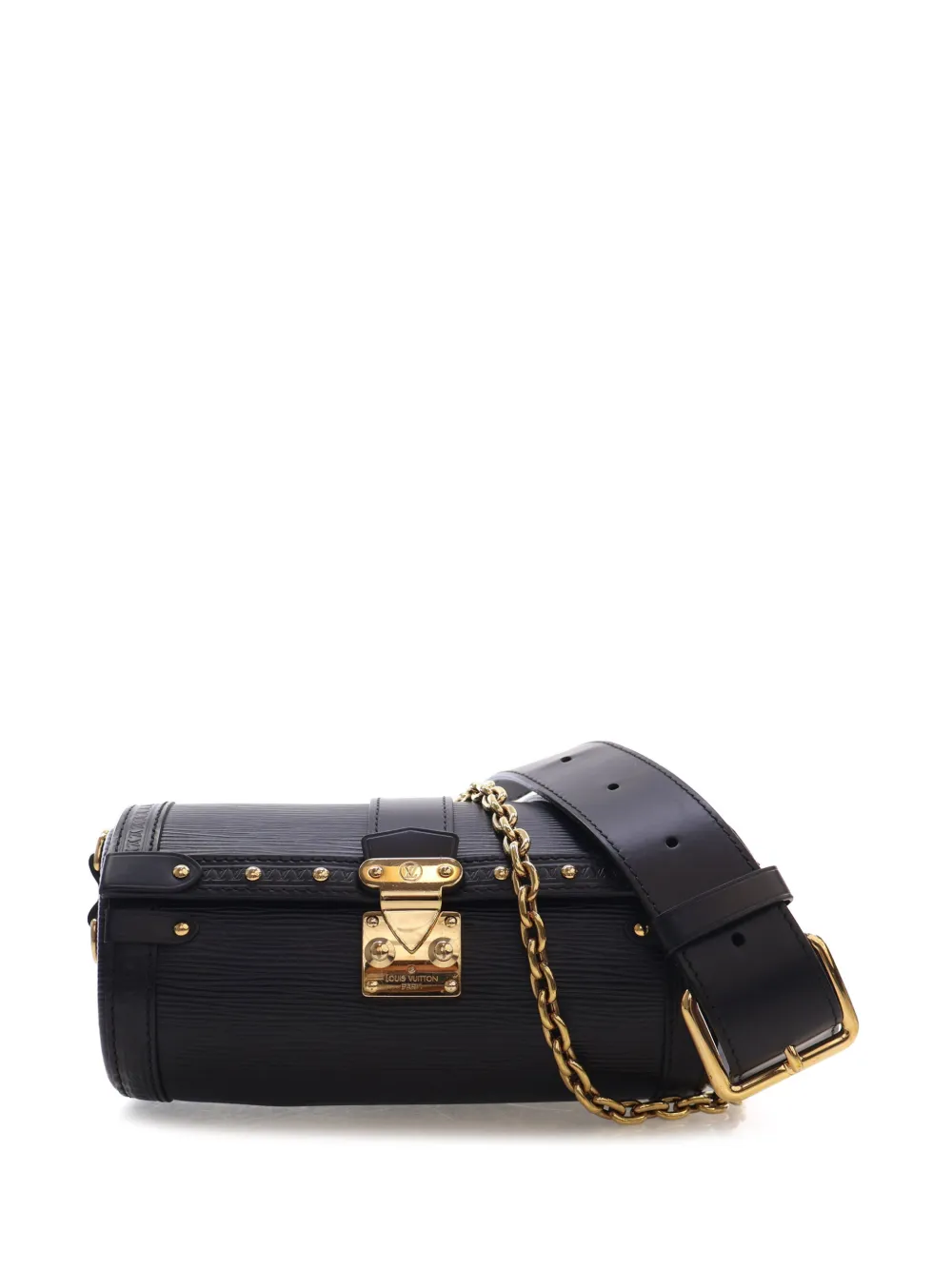 Pre-owned Louis Vuitton 2000-2026 Epi Papillon Trunk Satchel In Black