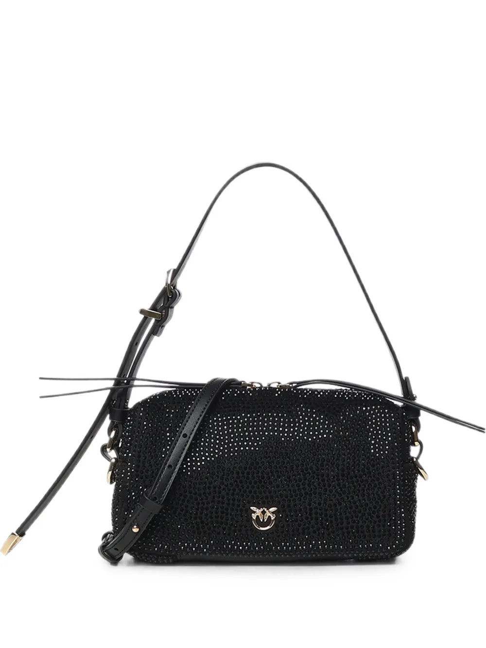 PINKO Love Birds crystal-embellished shoulder bag - Schwarz