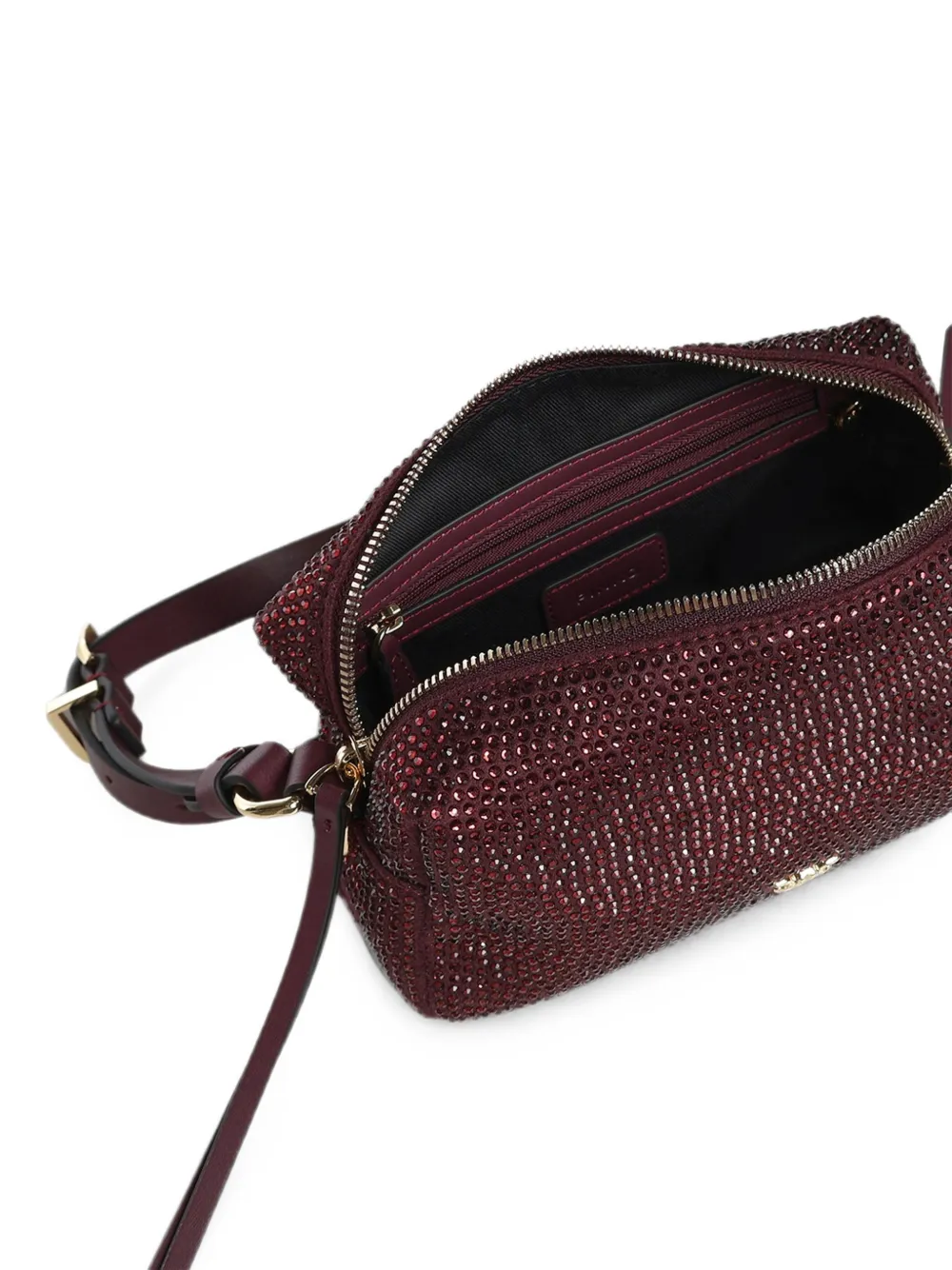 PINKO Love Birds schoudertas verfraaid met kristallen Rood