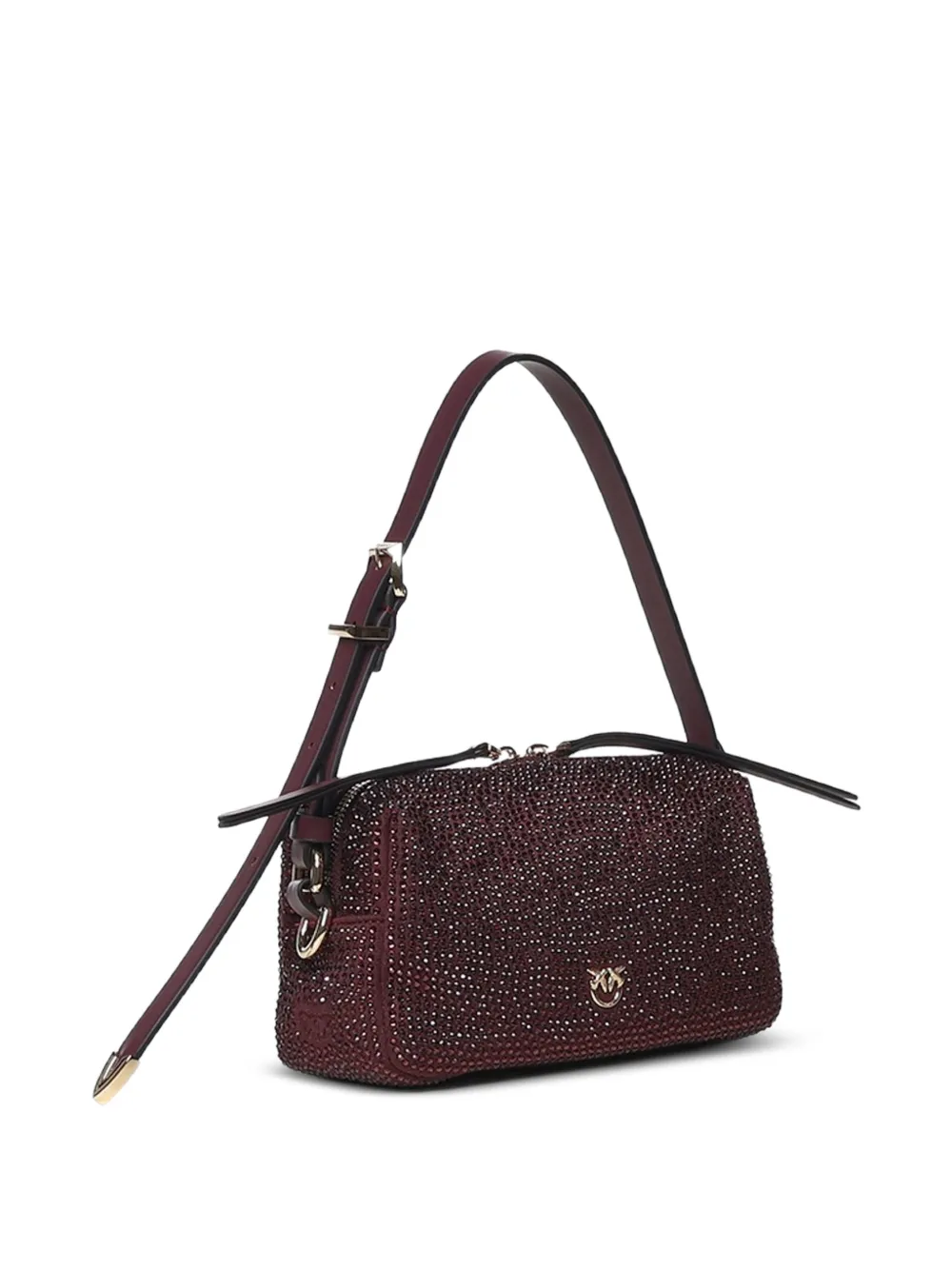 PINKO Love Birds schoudertas verfraaid met kristallen Rood