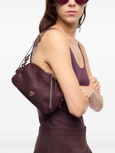PINKO Triptych mini suede-effect crossbody Boston bag