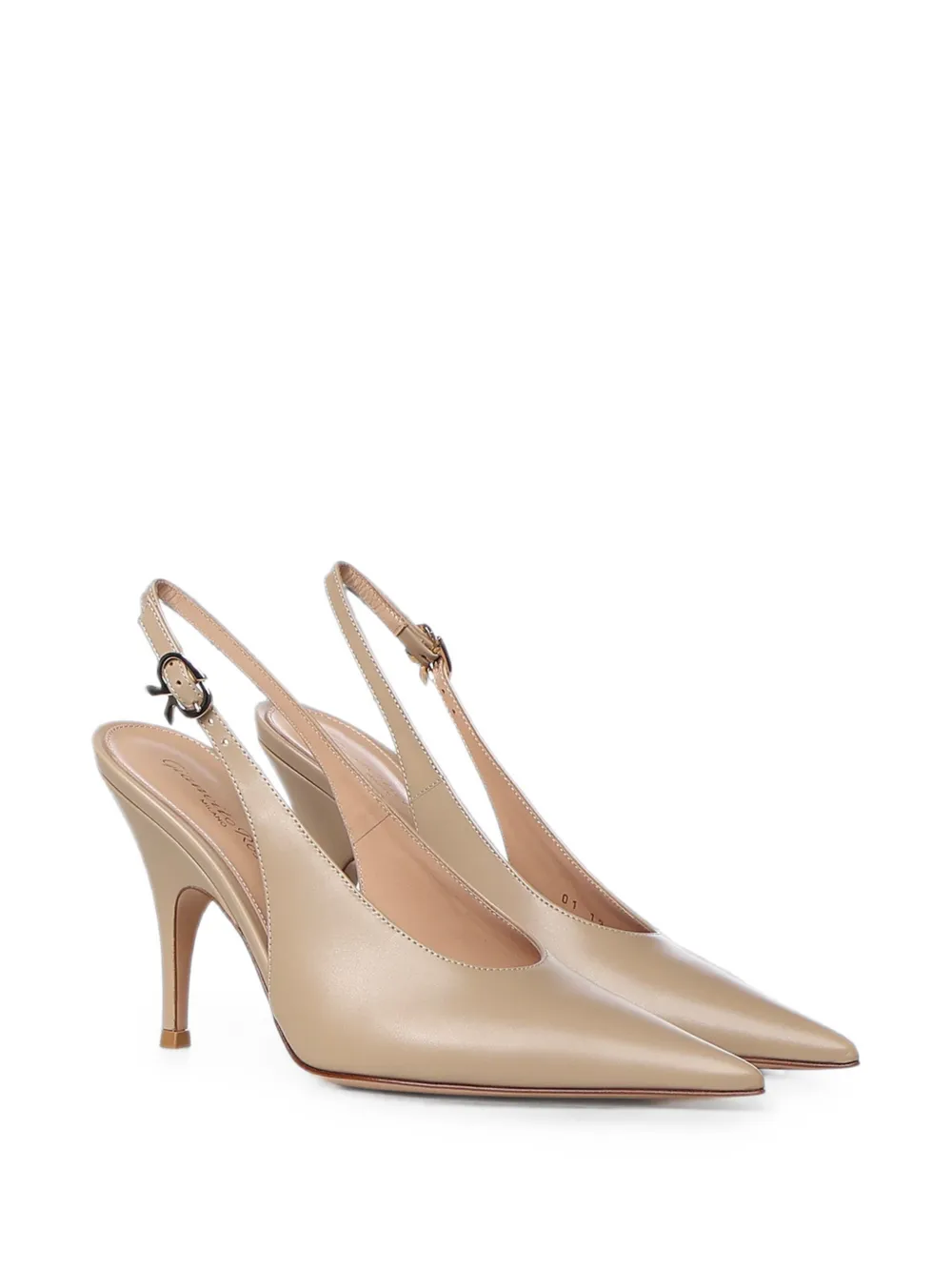Gianvito Rossi Sofia pointed-toe slingback pumps Beige