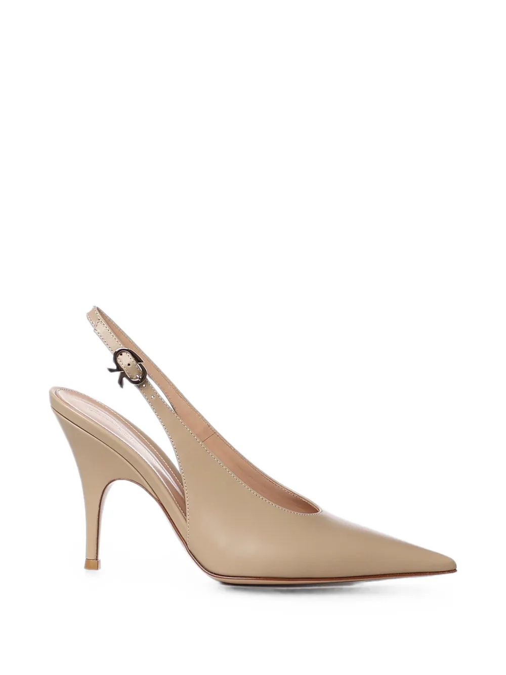 Gianvito Rossi Sofia pointed-toe slingback pumps Beige