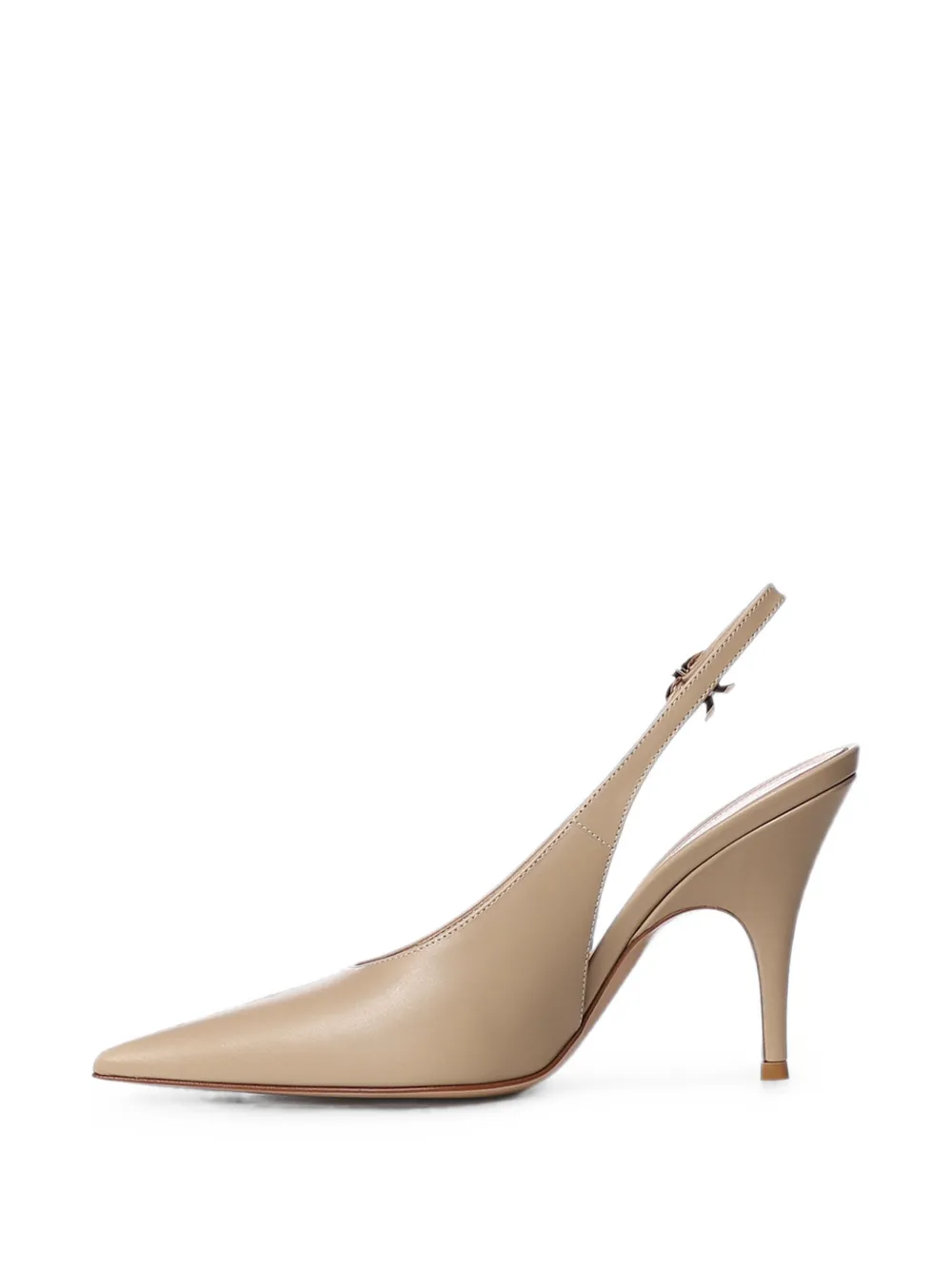 Gianvito Rossi Sofia pointed-toe slingback pumps Beige