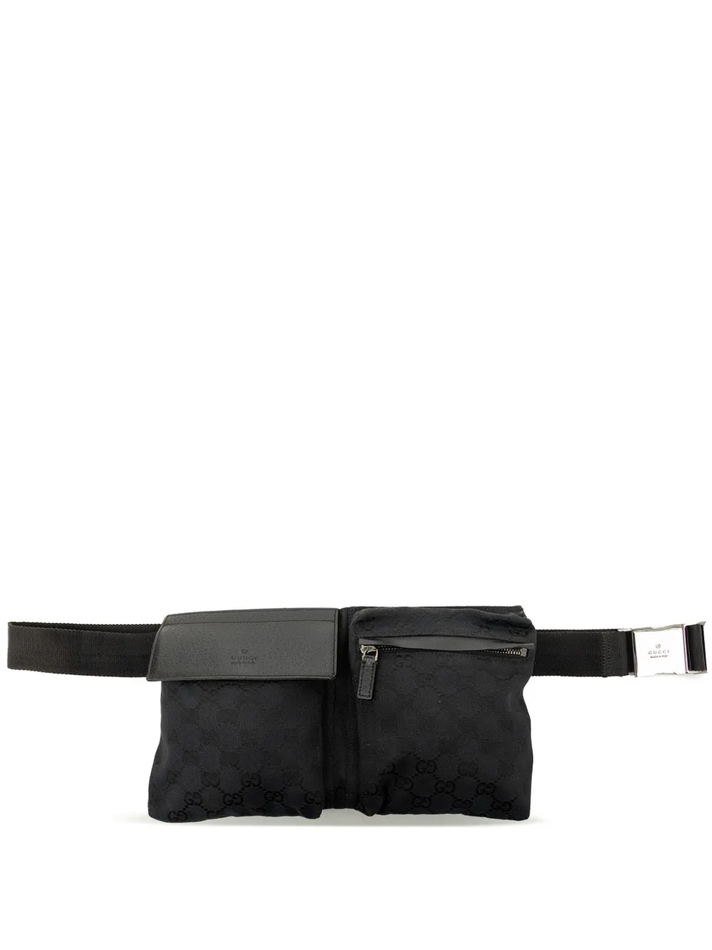 Gucci Pre-Owned 2000-2015 GG Canvas Double Pocket belt bag - Nero