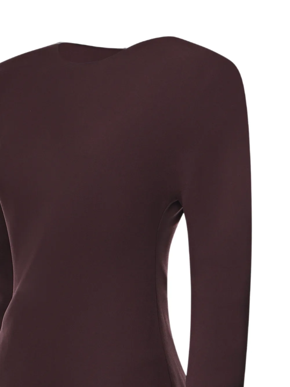 THE ANDAMANE Amanda midi-jurk met split en lange mouwen Rood