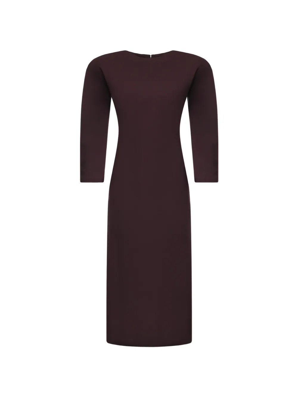 THE ANDAMANE rear-slit long-sleeve dress - Rot