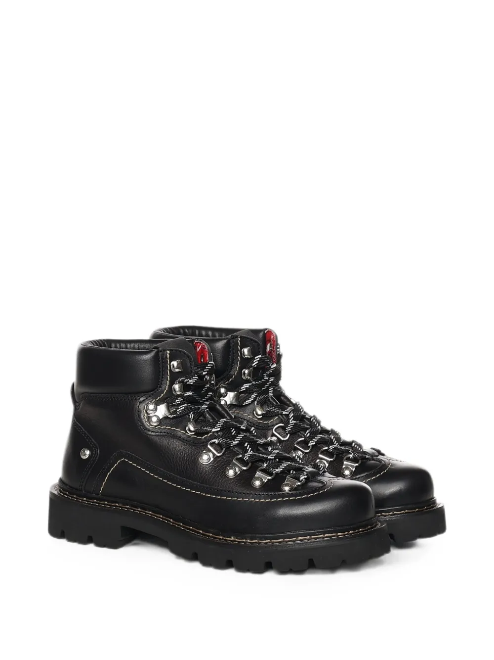 DSQUARED2 lace-up leather ankle boots Zwart
