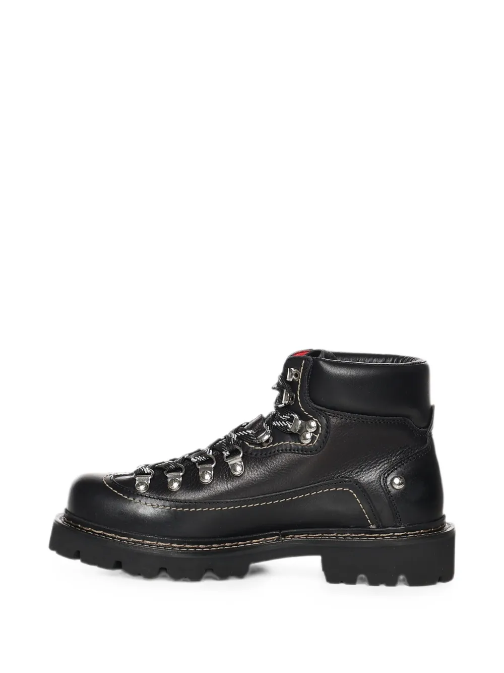 DSQUARED2 lace-up leather ankle boots Zwart