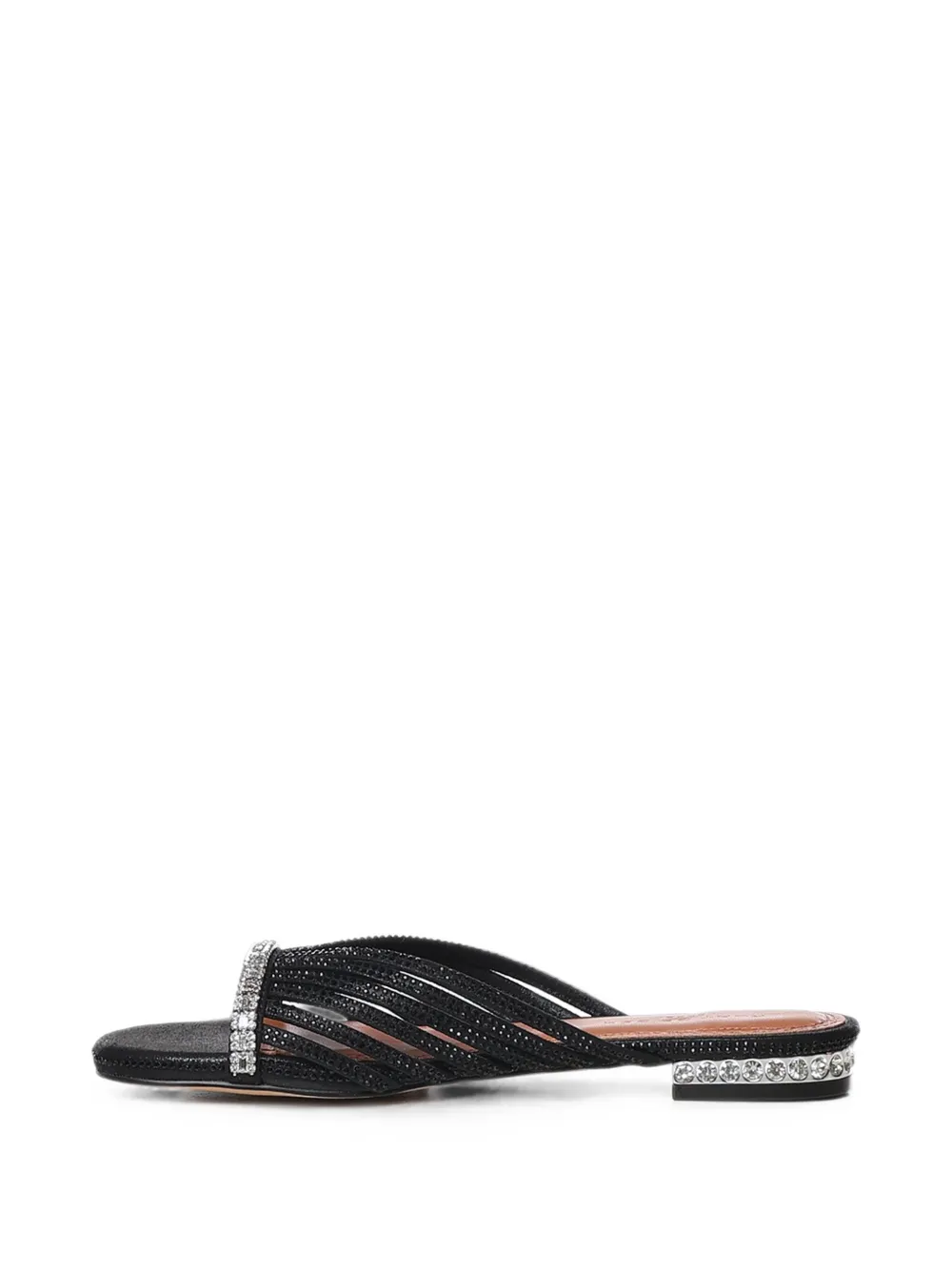 Kurt Geiger London Platte muiltjes met kristallen bandje Zwart