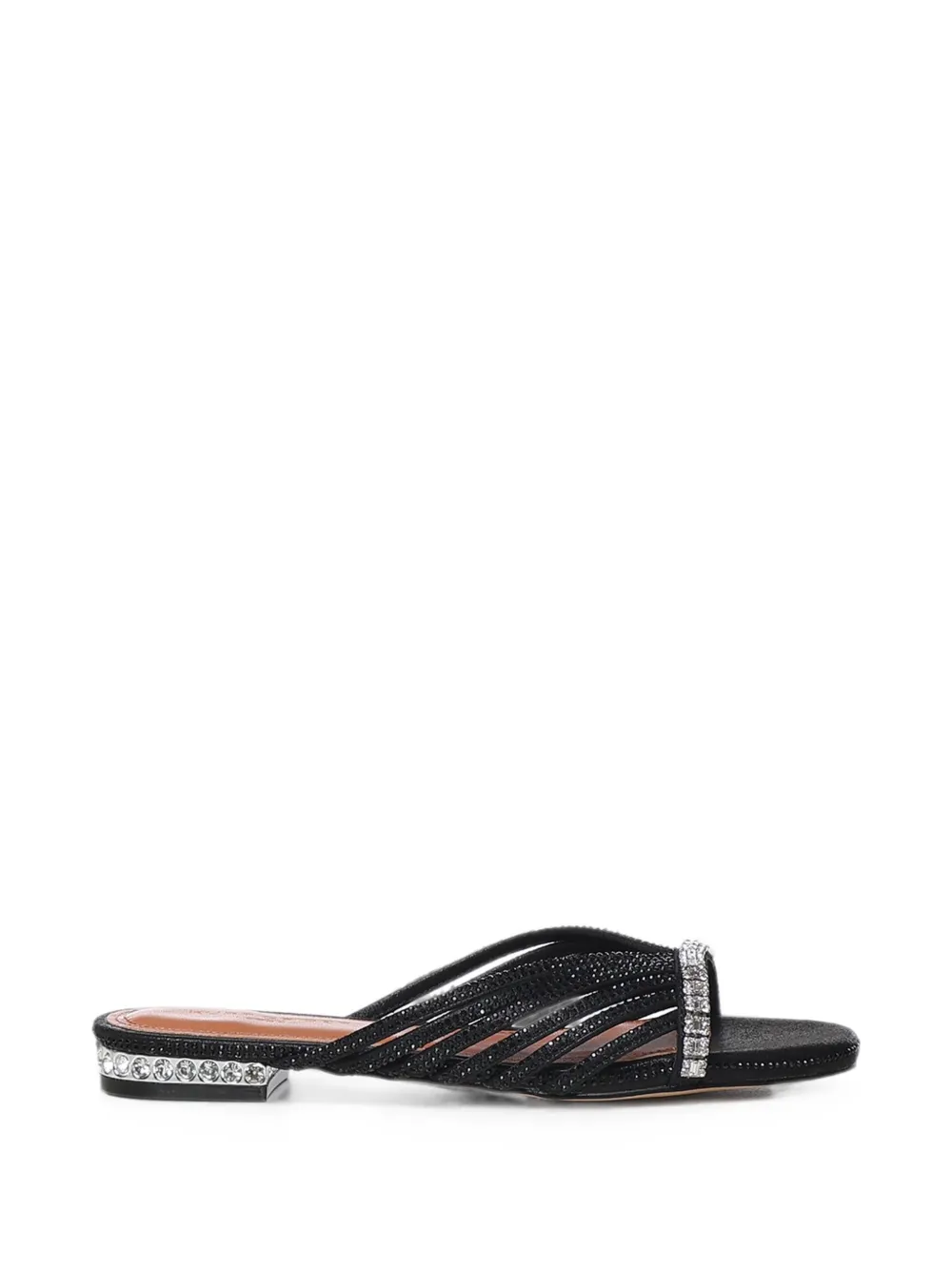 Kurt Geiger London Platte muiltjes met kristallen bandje Zwart