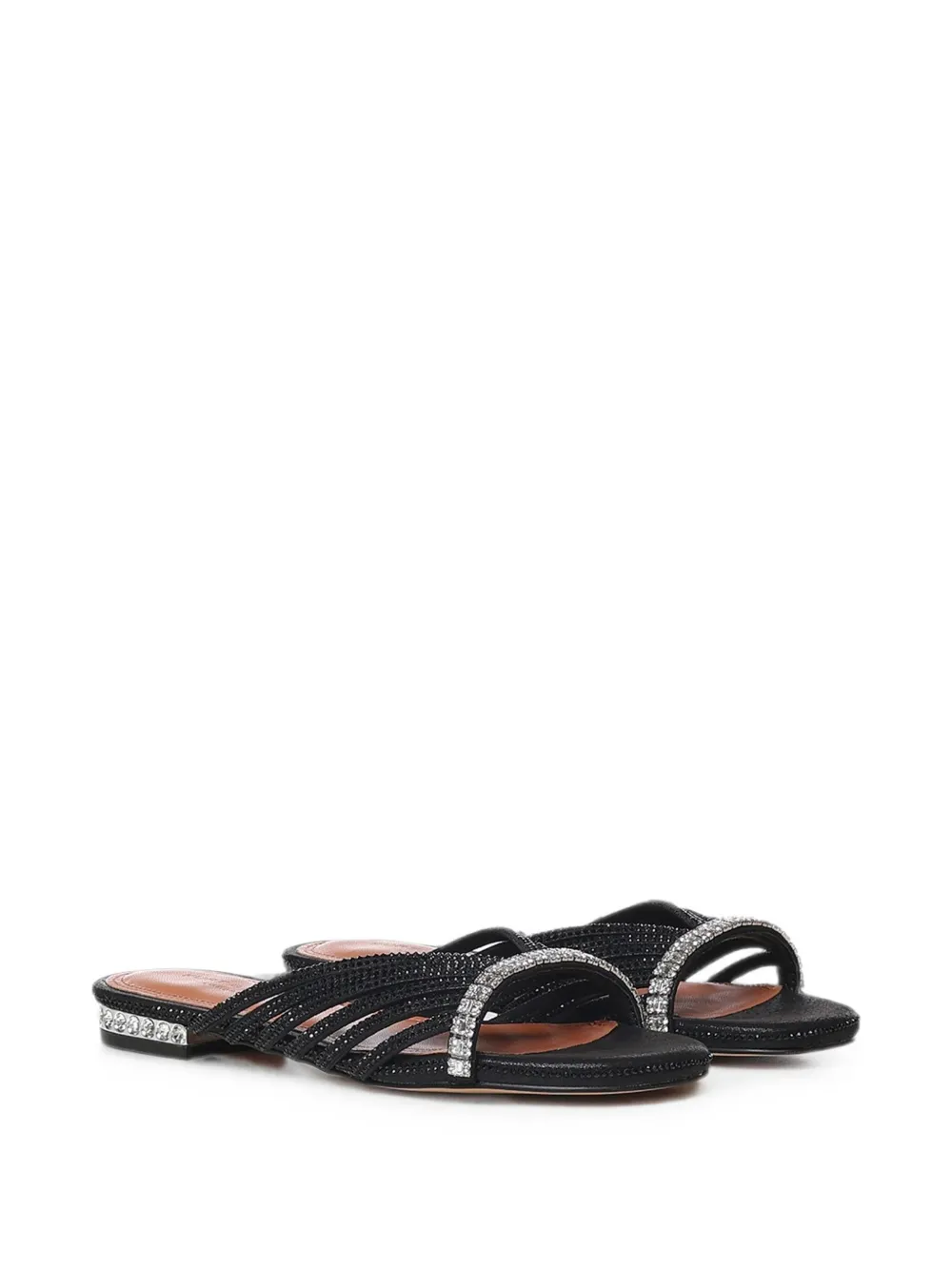 Kurt Geiger London Platte muiltjes met kristallen bandje Zwart