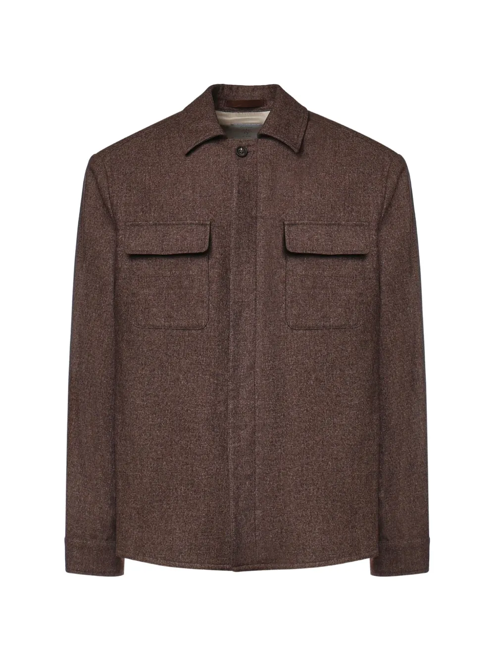 Eleventy flap-pocket shirt jacket - Braun