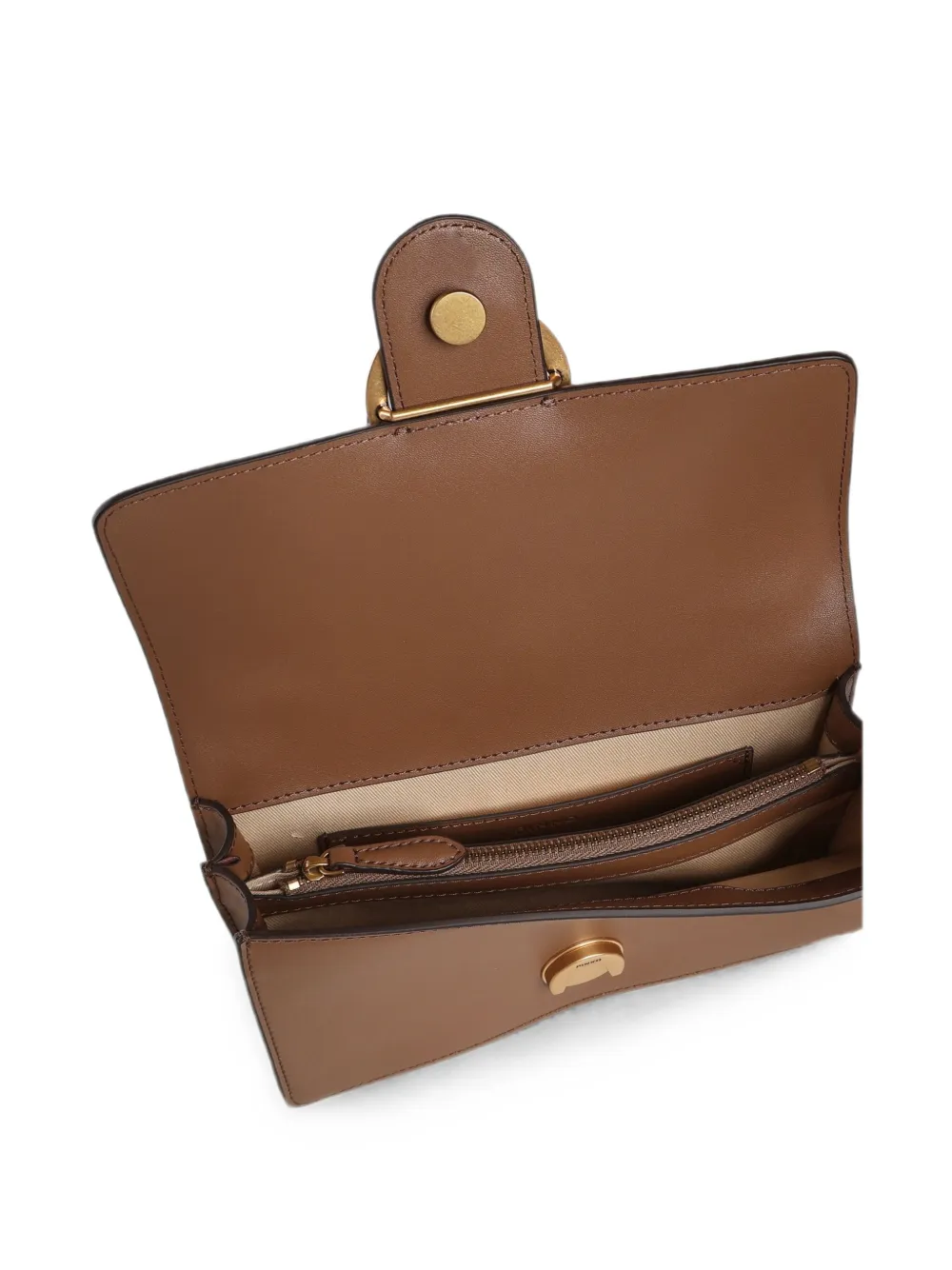 PINKO Kleine Love Bag One leren crossbodytas Bruin