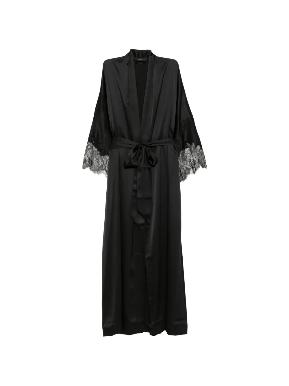 Carine Gilson Kimono con rifinitura in pizzo - Nero