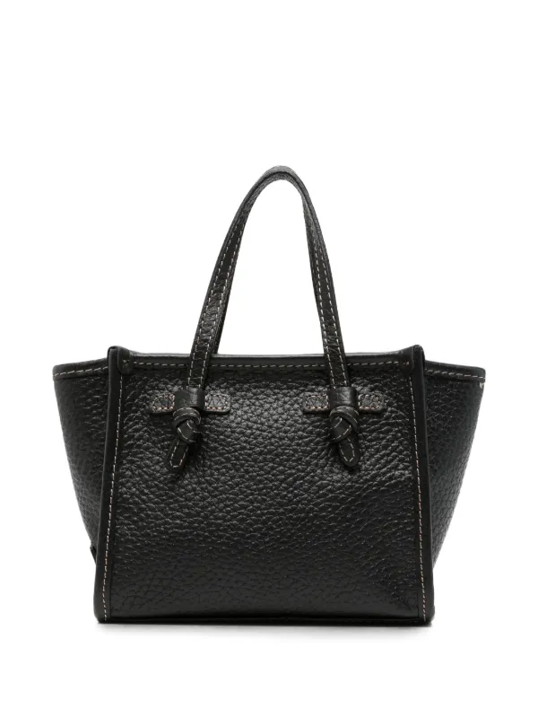 GIANNI CHIARINI Miss Marcella grained-leather Tote Bag | ブラック