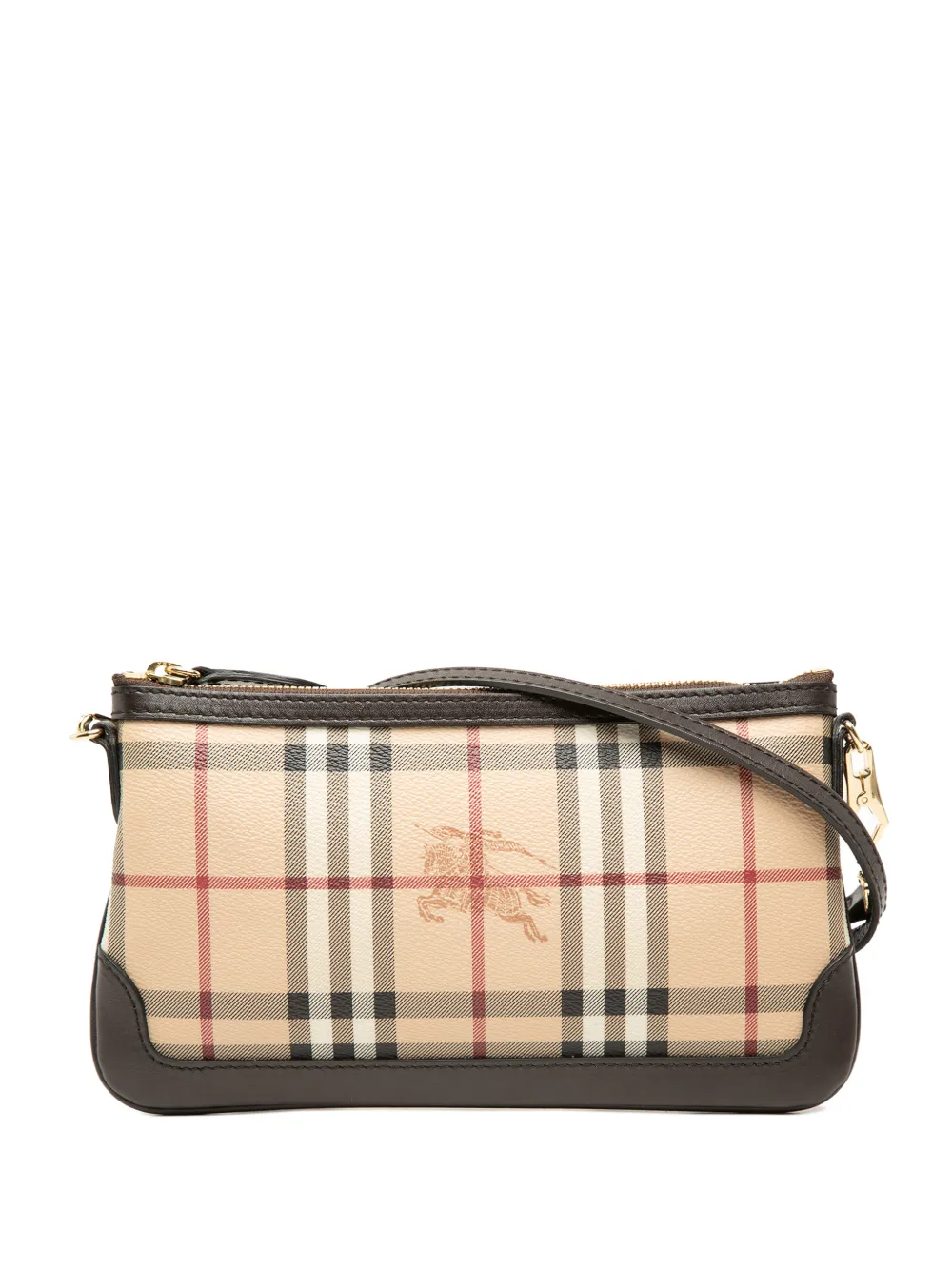 Burberry Pre-Owned 2000-2017 Haymarket Check Coated Canvas Peyton crossbody bag - Neutrals
