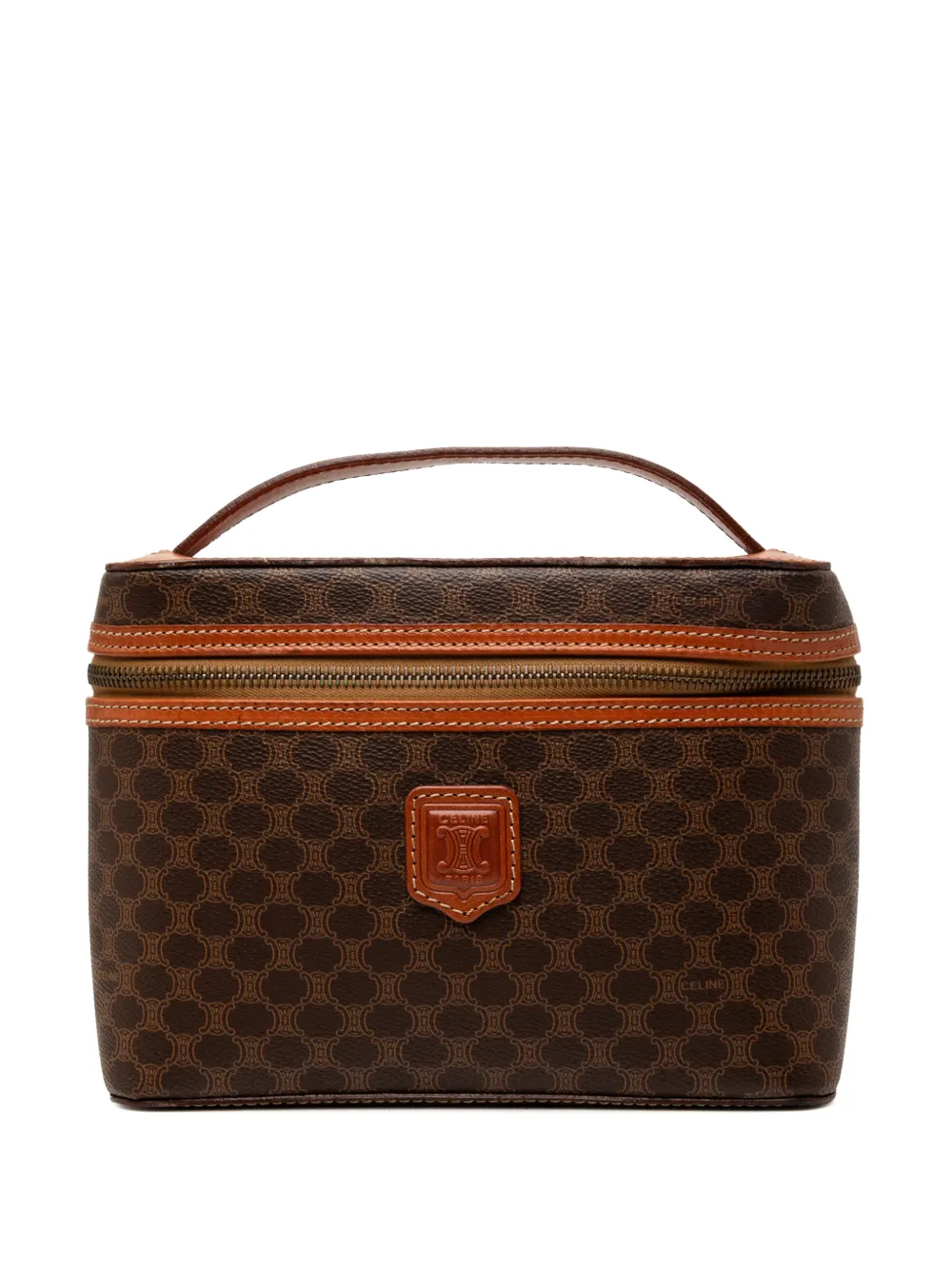 Celine Pre-Owned 1996 Macadam Coated Canvas vanity bag - Brown