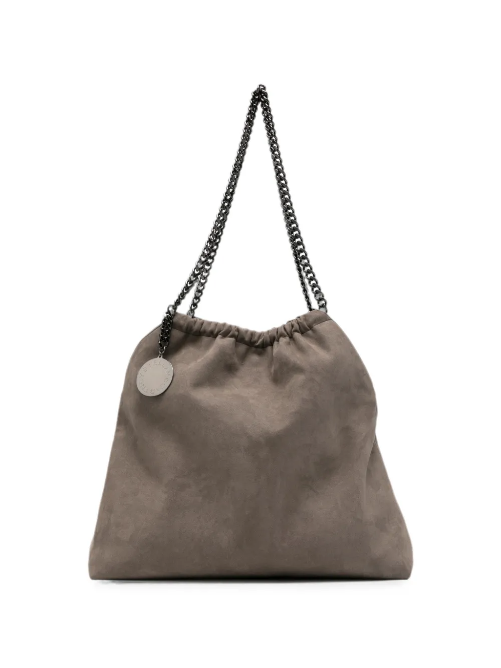 Stella McCartney medium Falabella ruched chain-link tote bag - Grau