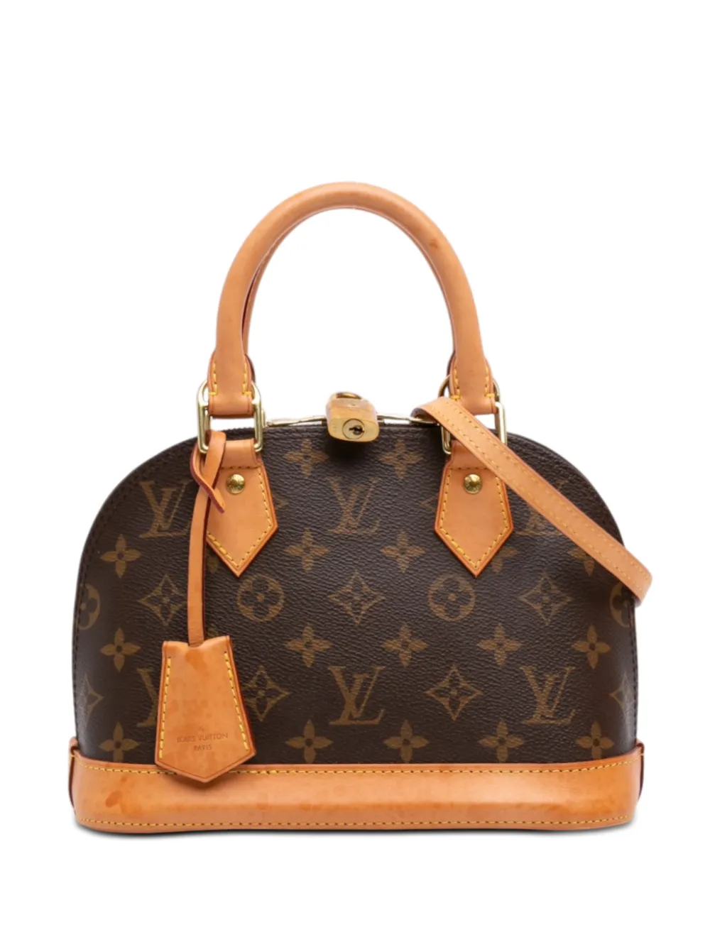 Pre-owned Louis Vuitton 2019 Monogram Alma Bb Satchel In Brown