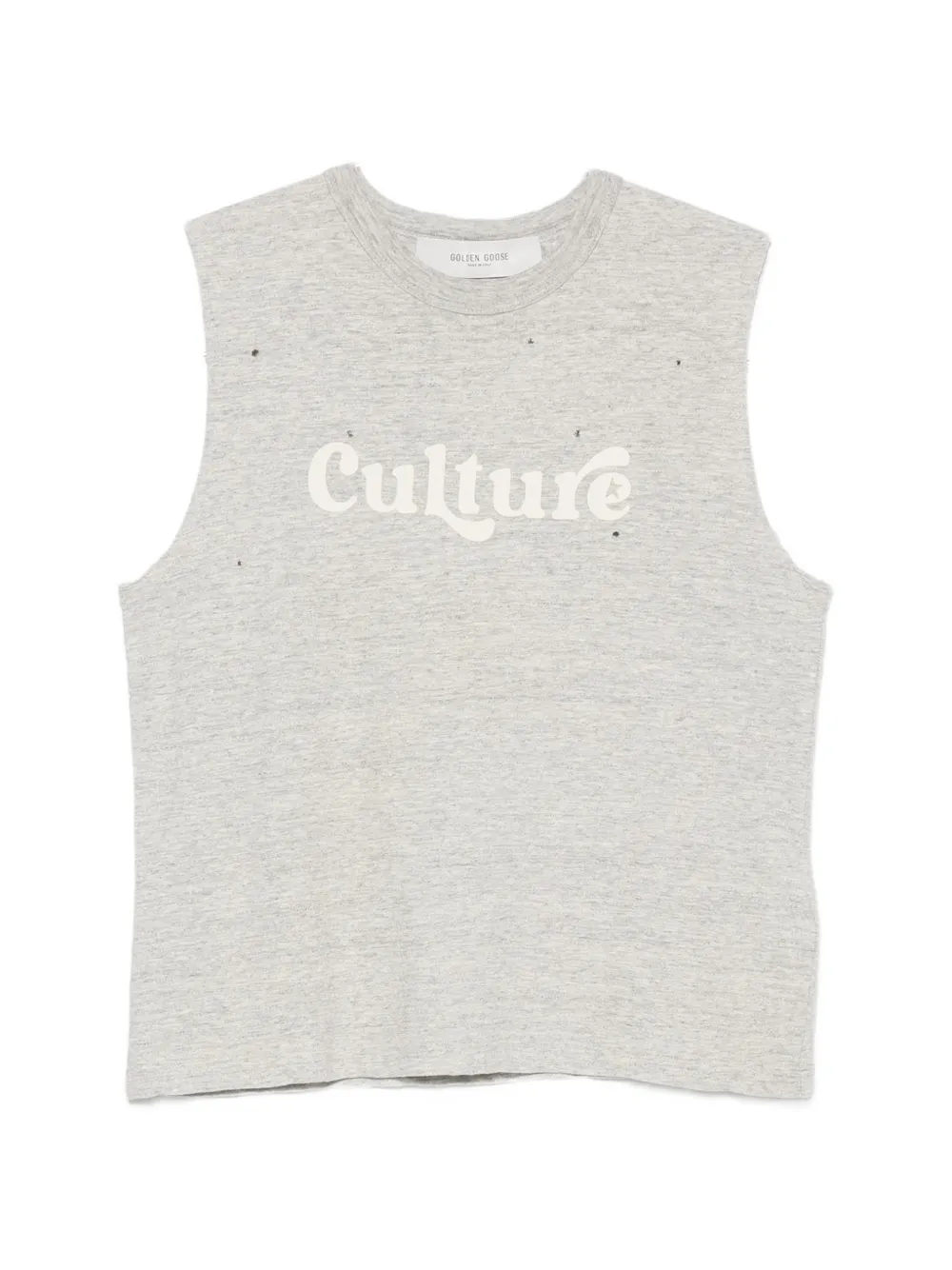 Golden Goose Roberta distressed slogan-print T-shirt - Grau