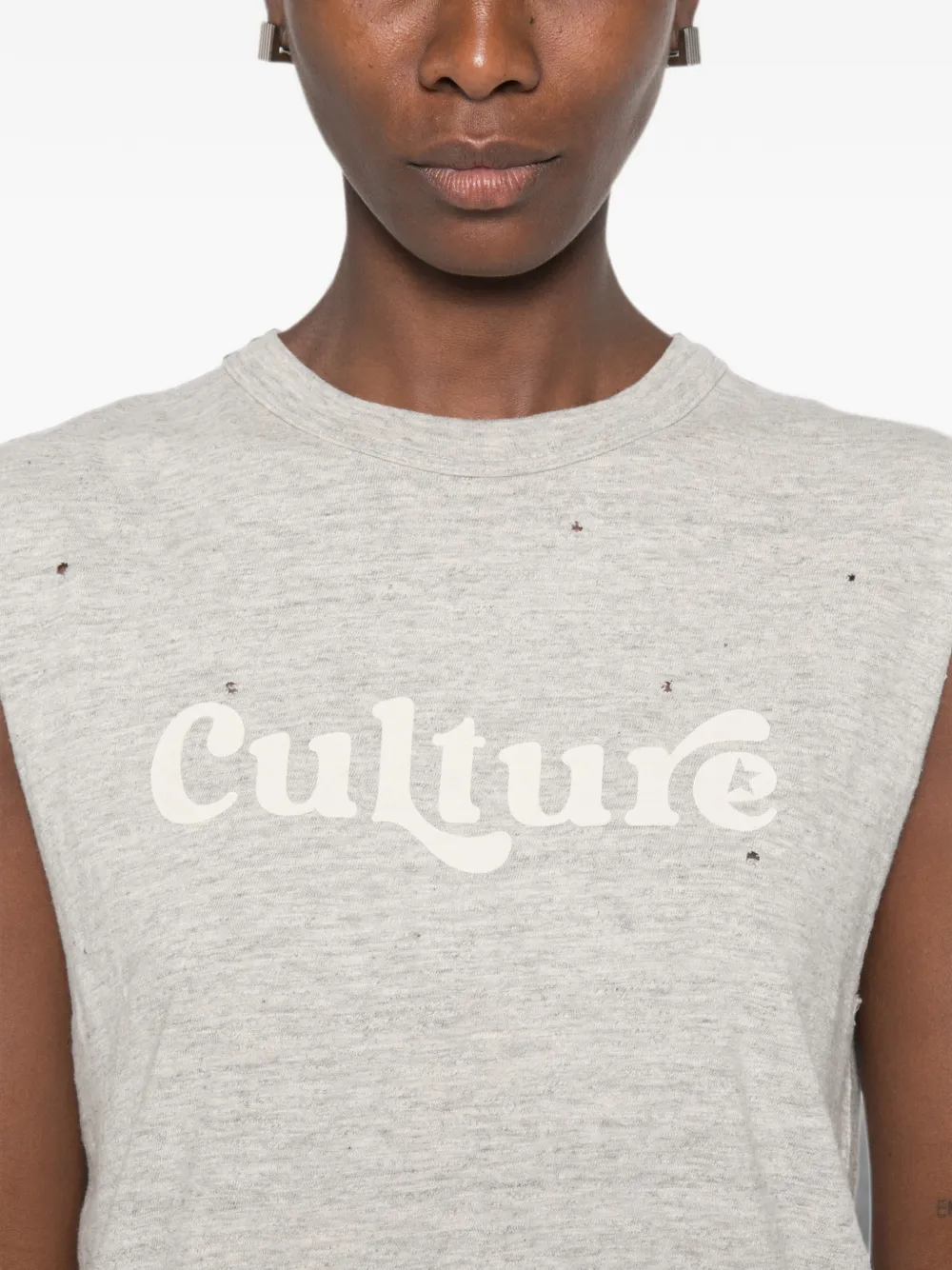 Golden Goose Roberta gerafeld T-shirt met tekst-print Grijs