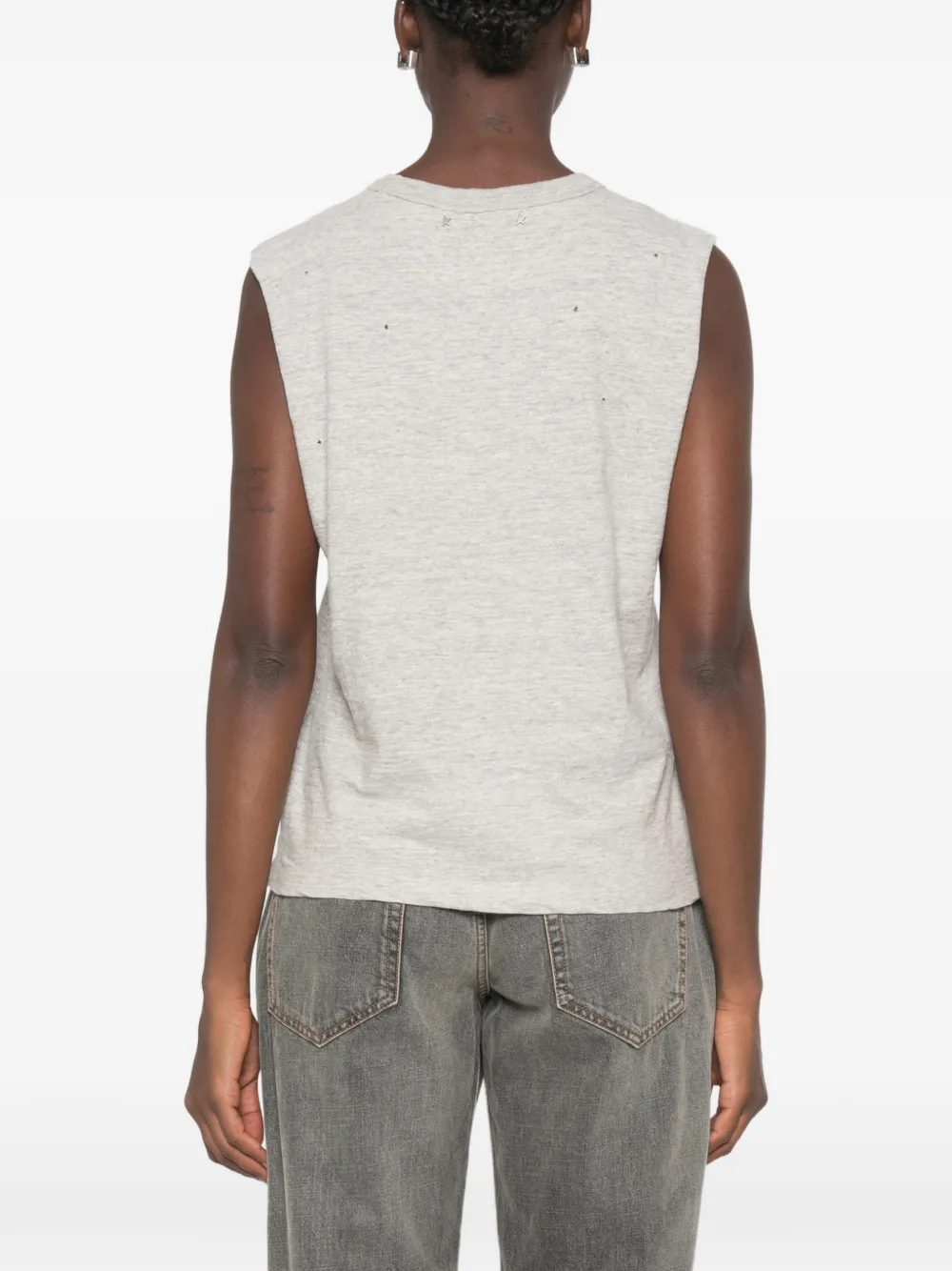 Golden Goose Roberta gerafeld T-shirt met tekst-print Grijs