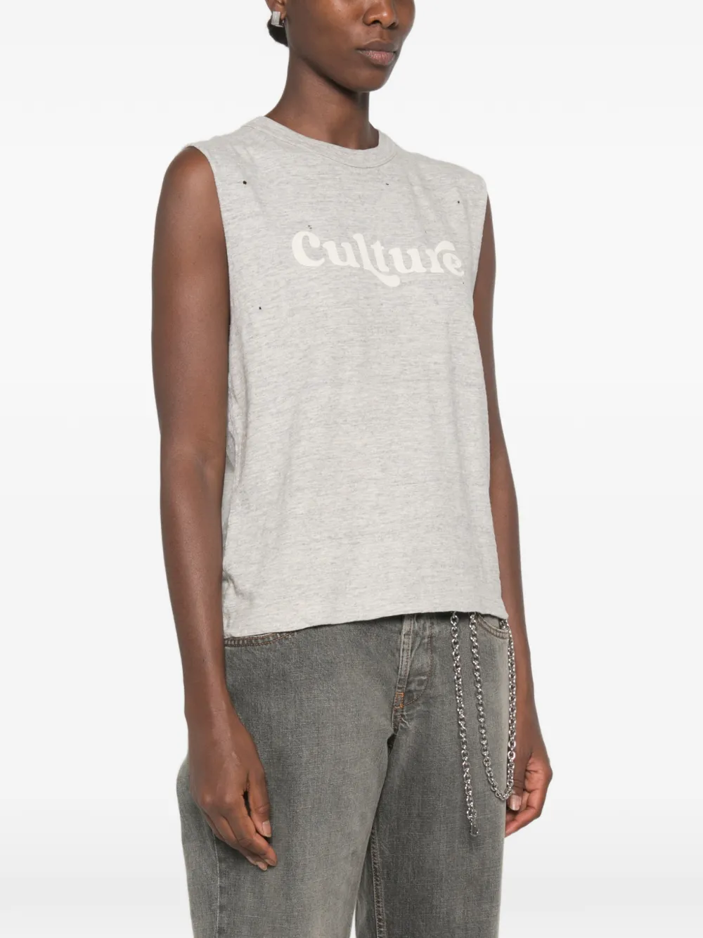 Golden Goose Roberta gerafeld T-shirt met tekst-print Grijs