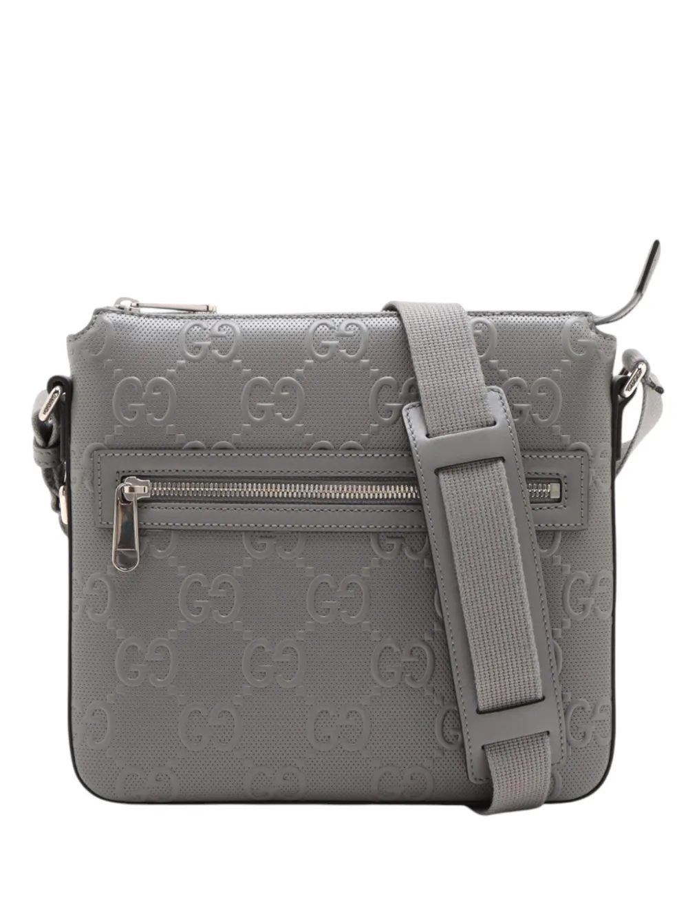 Gucci Pre-Owned 2021-2026 GG Embossed Leather crossbody bag - Grigio