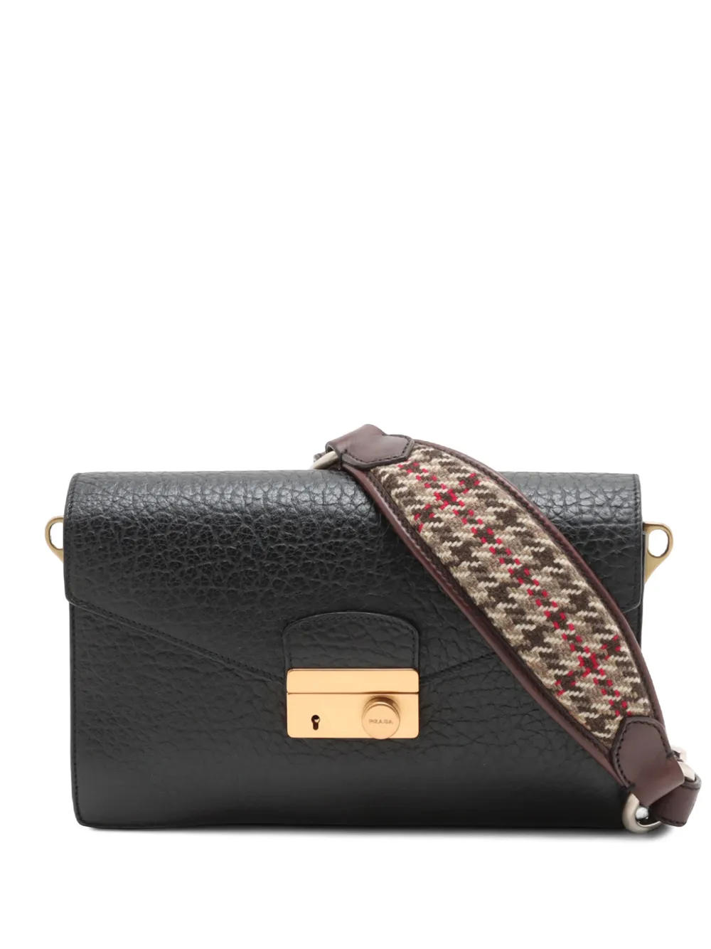 Prada Pre-Owned 2013-2026 Leather Sound Lock shoulder bag - Schwarz