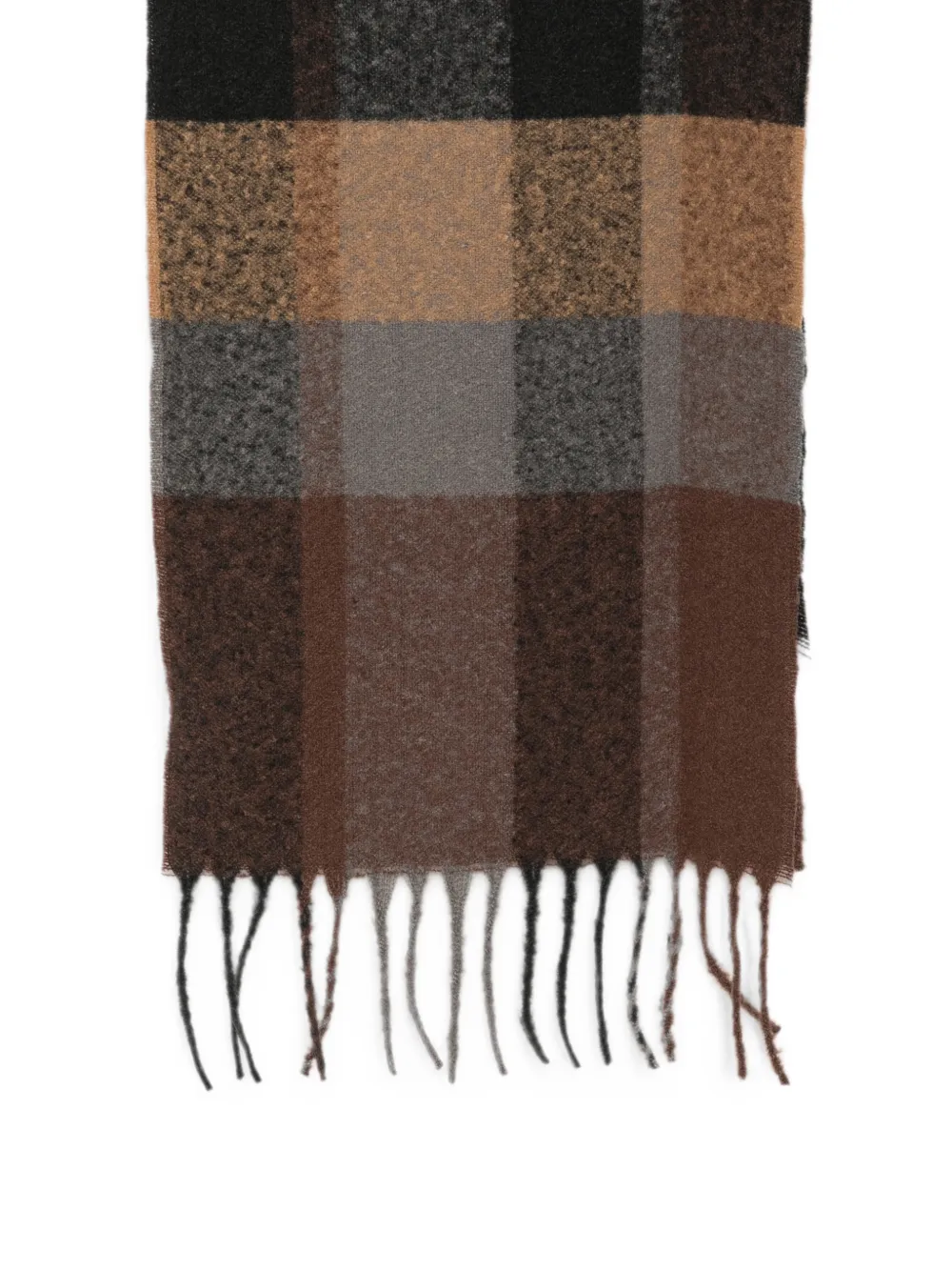 Barbour Geruit sjaalset met franje Blauw