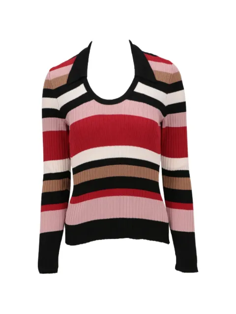 Isaia striped ribbed sweater