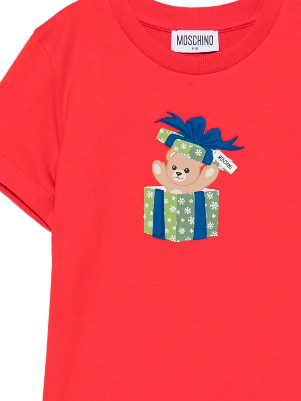 Moschino Kids teddy-print T-shirt Rood