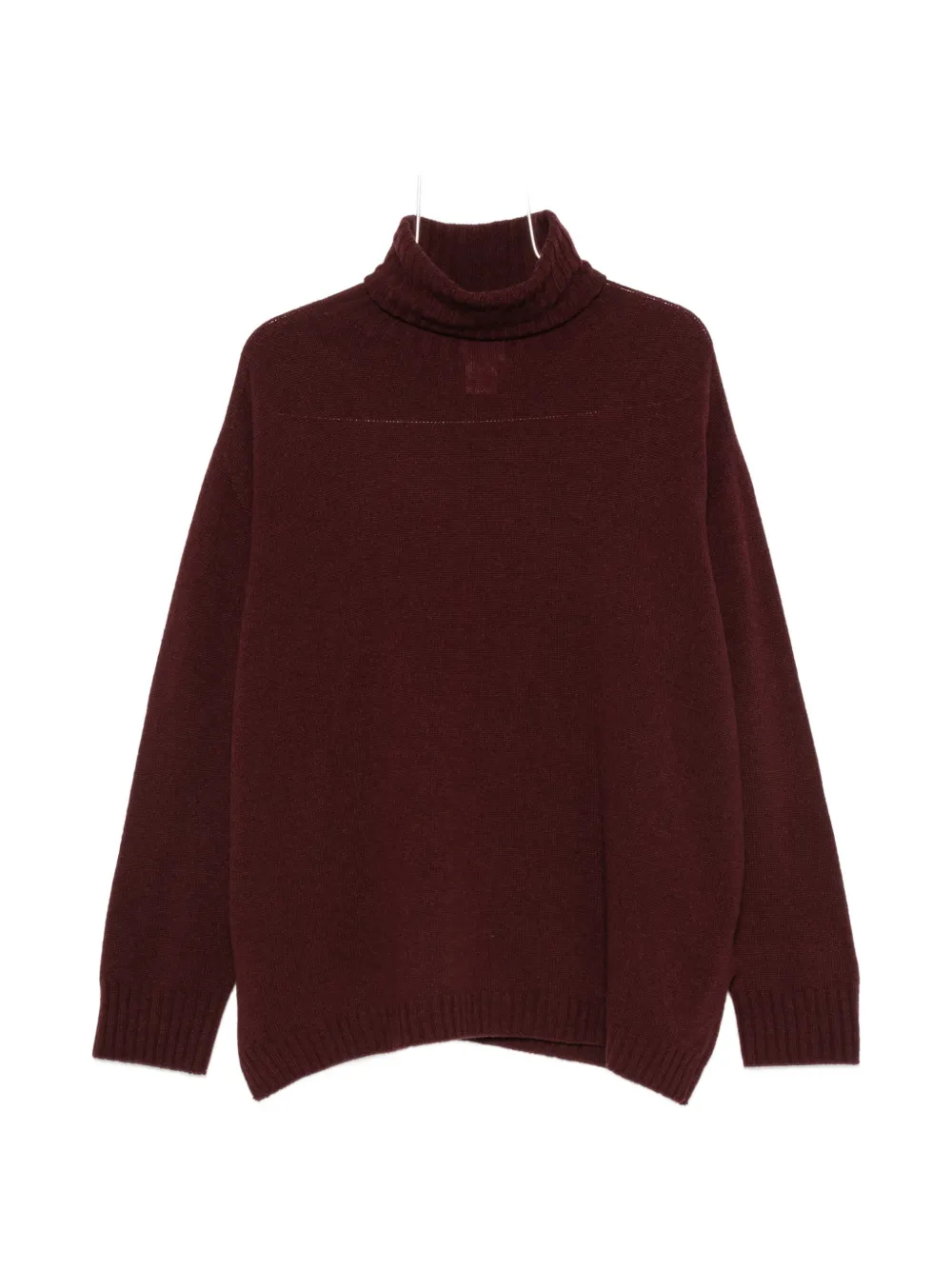 Alysi turtleneck side-slit sweater - Rot