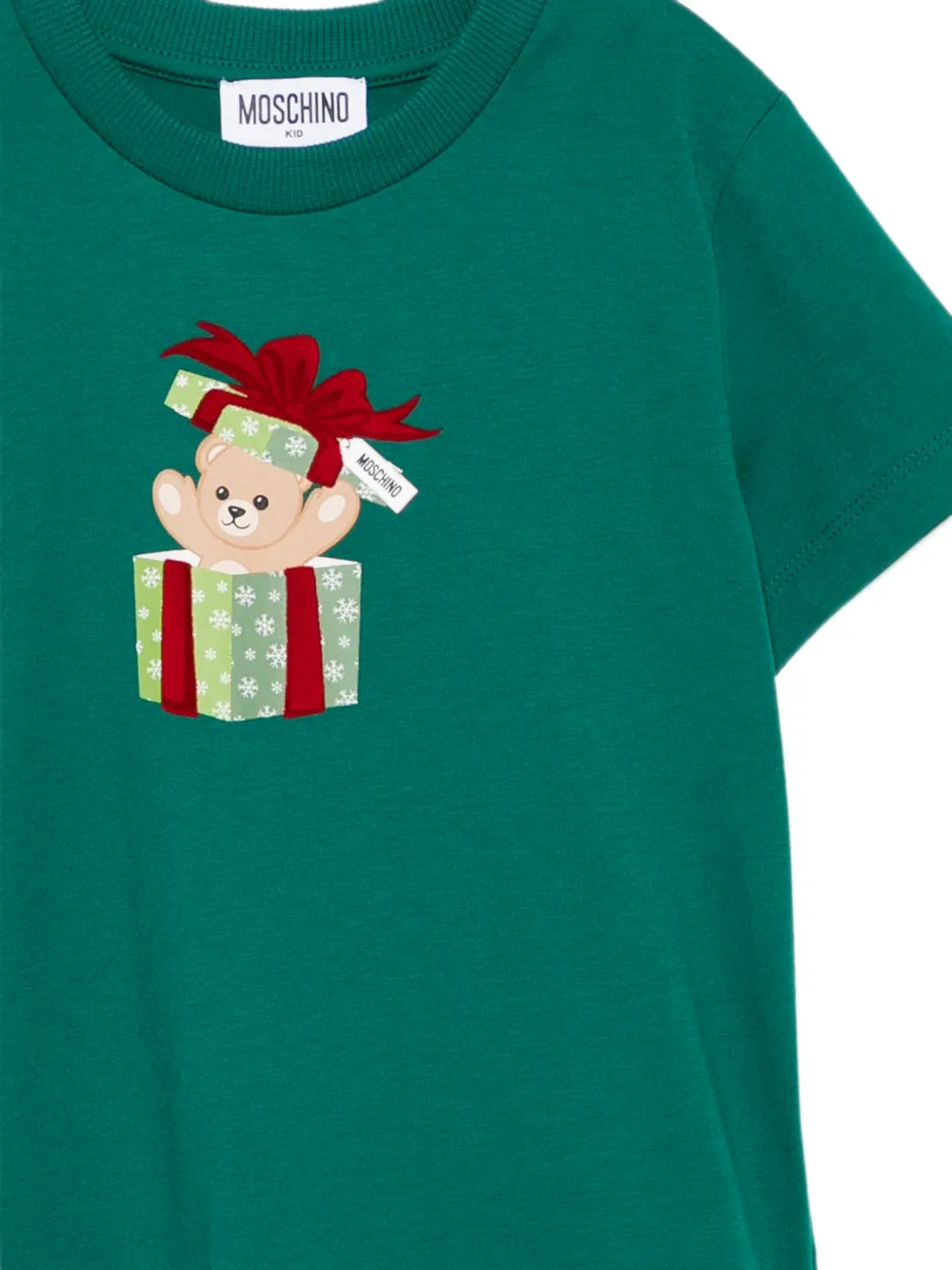 Moschino Kids T-shirt met teddybeerprint Groen