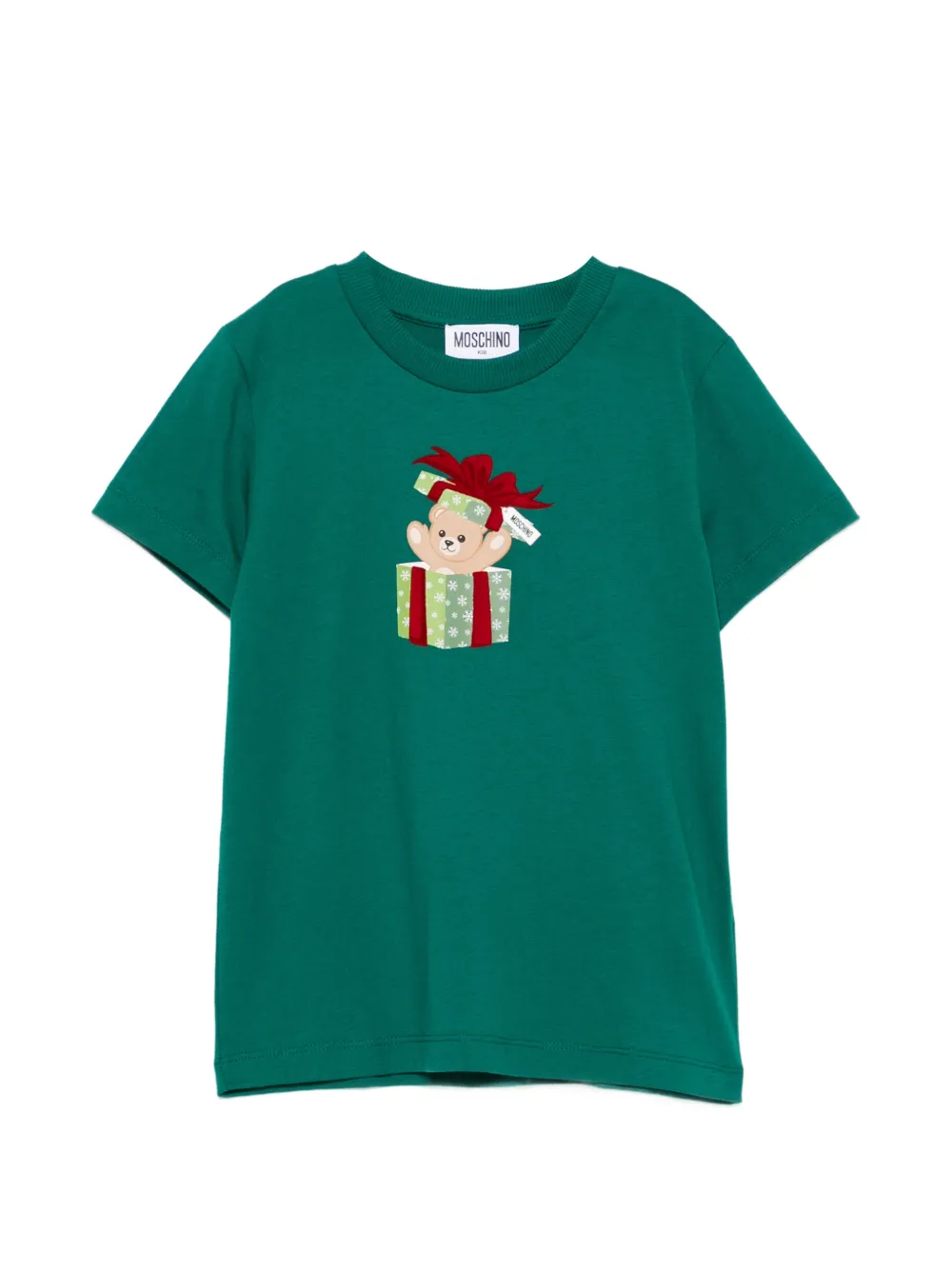 Moschino Kids teddy-print T-shirt - Verde