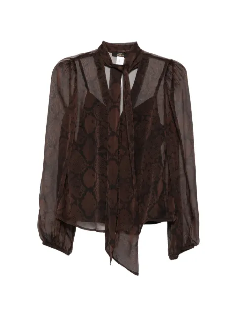 TWINSET set de camisa con estampado de piel de serpiente (set de dos piezas)