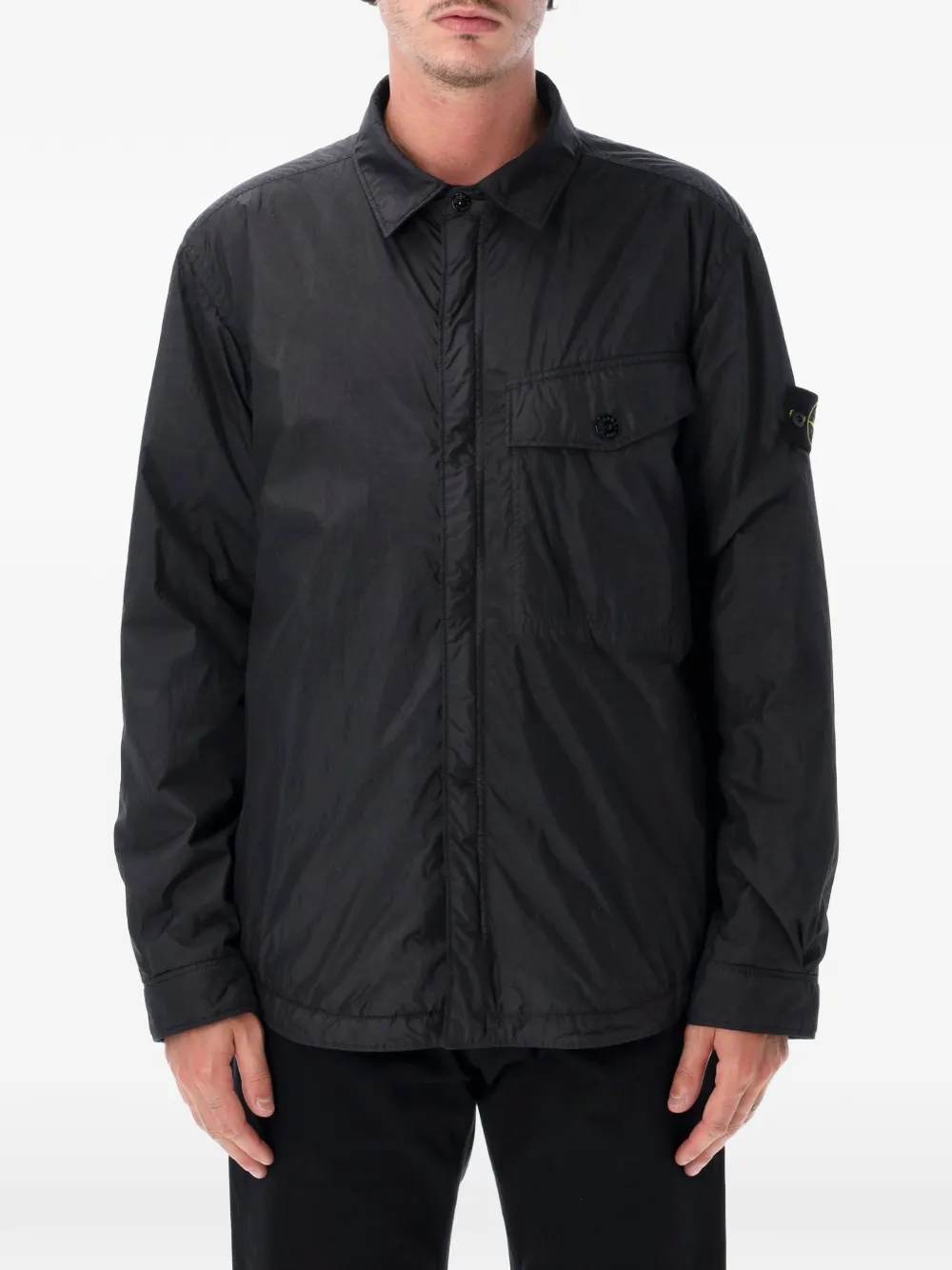 Stone Island Crinkle Reps shirt jacket - Nero