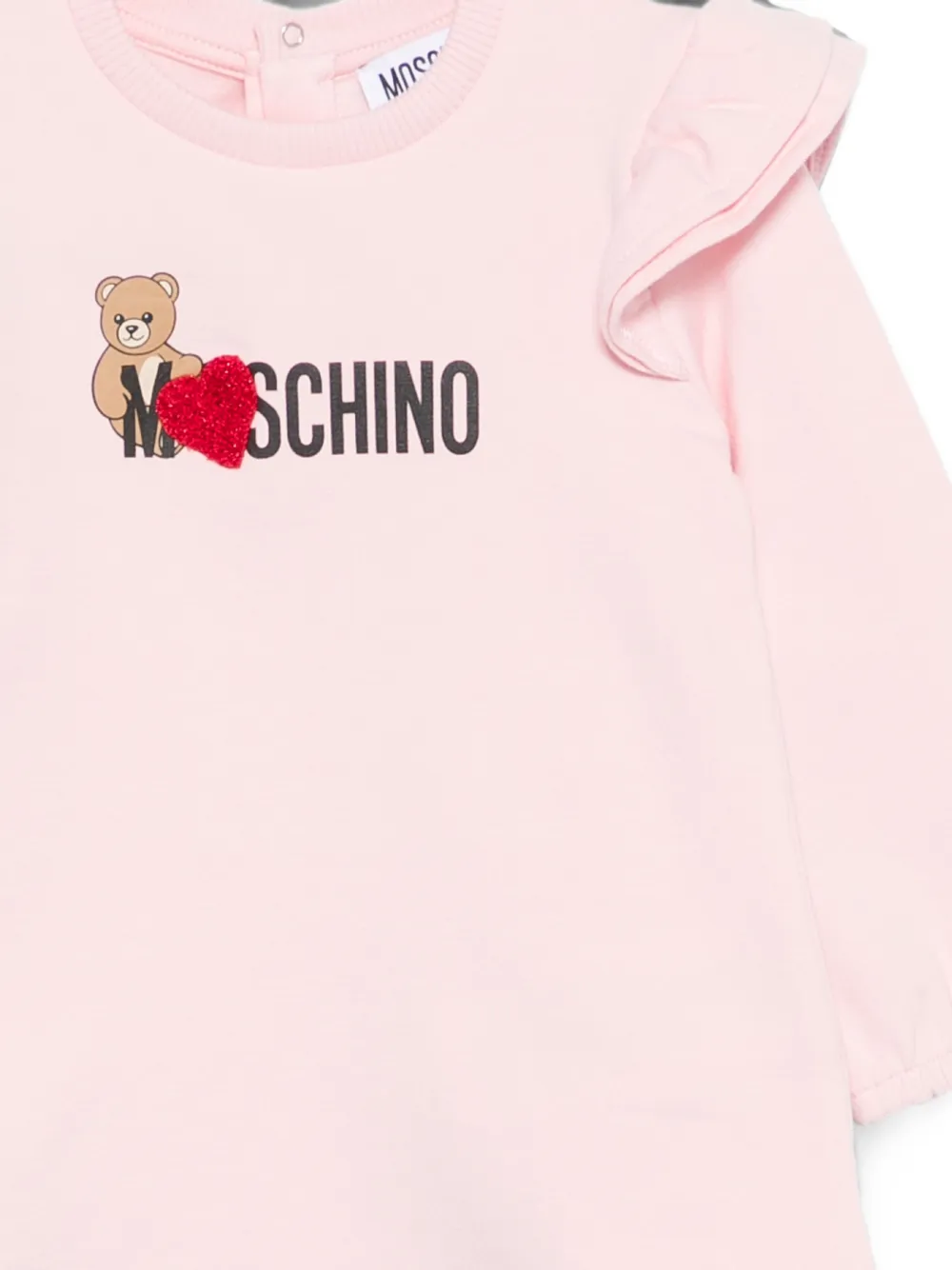 Moschino Kids Jurk met ruches Roze